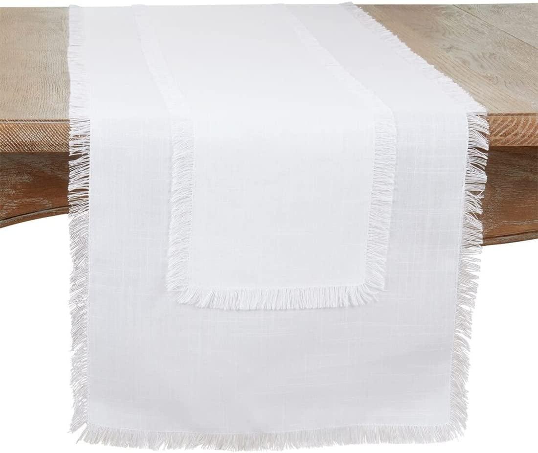 Saro Lifestyle Traditional Hemstitch Table Runner