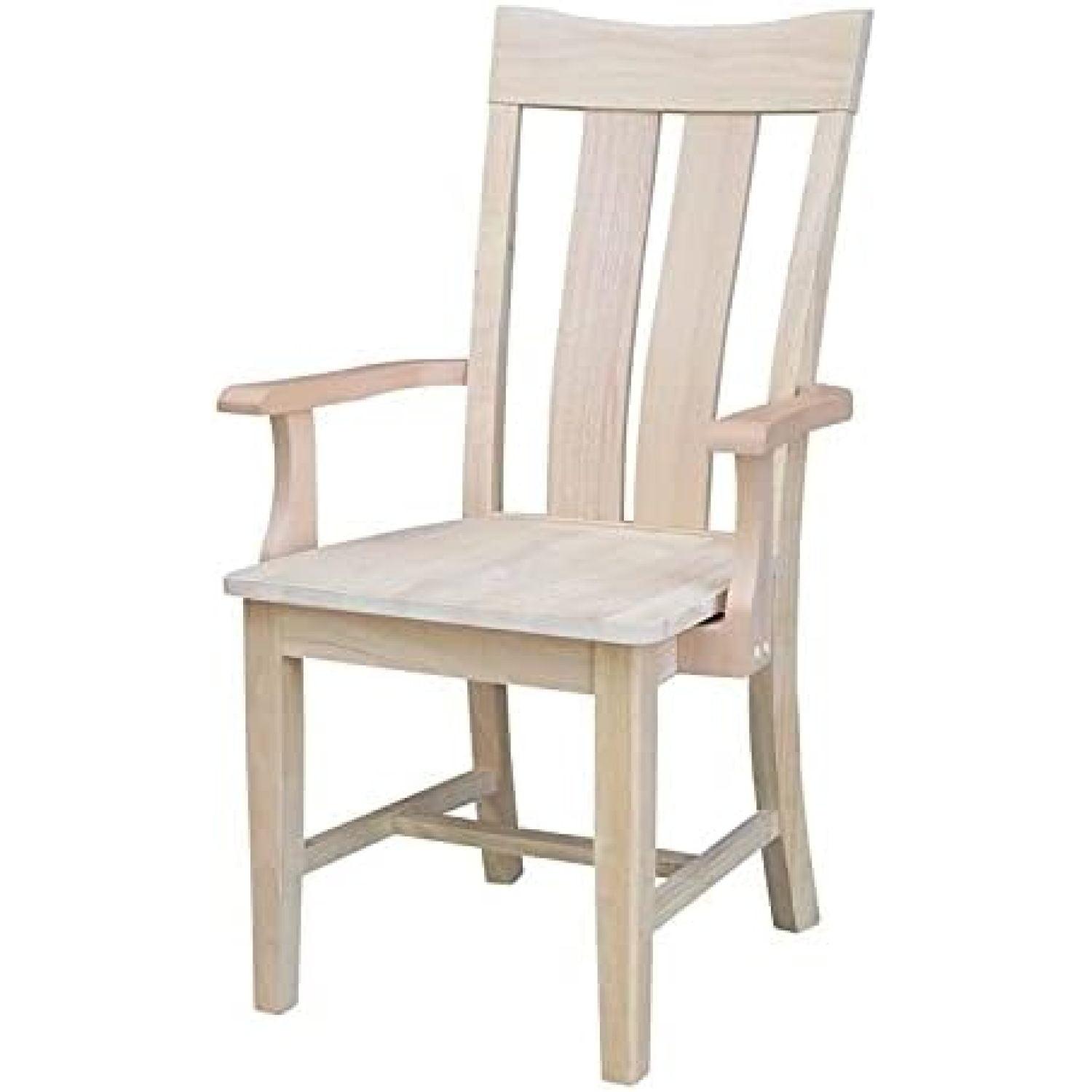 Eco-Friendly Beige Parawood Traditional Arm Chair