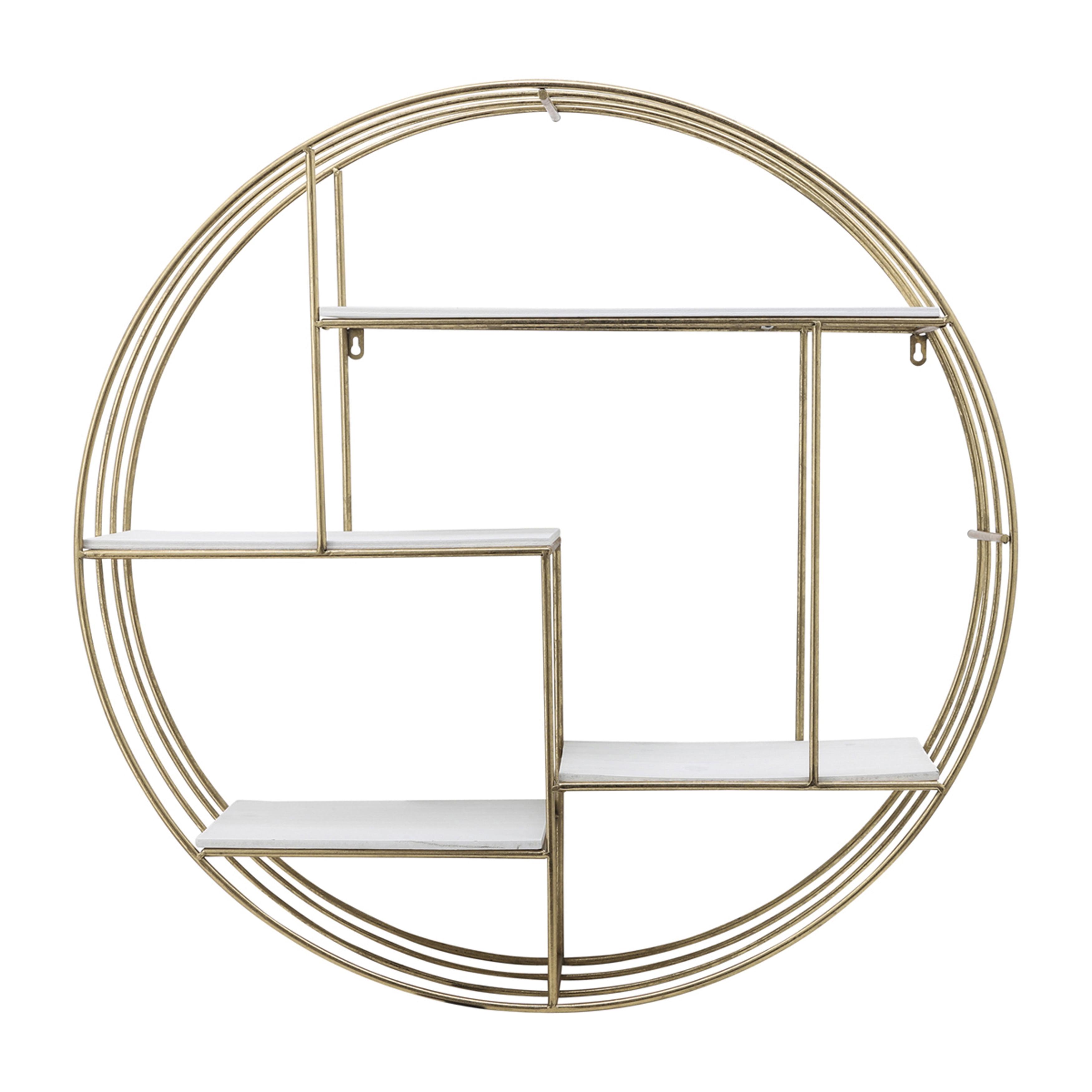 Birch Lane™ Kittle 4 Piece Round Floating Shelf with Hooks