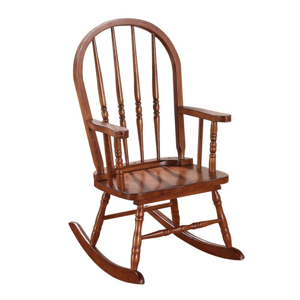 Kloris Tobacco Finish Traditional Youth Rocking Chair