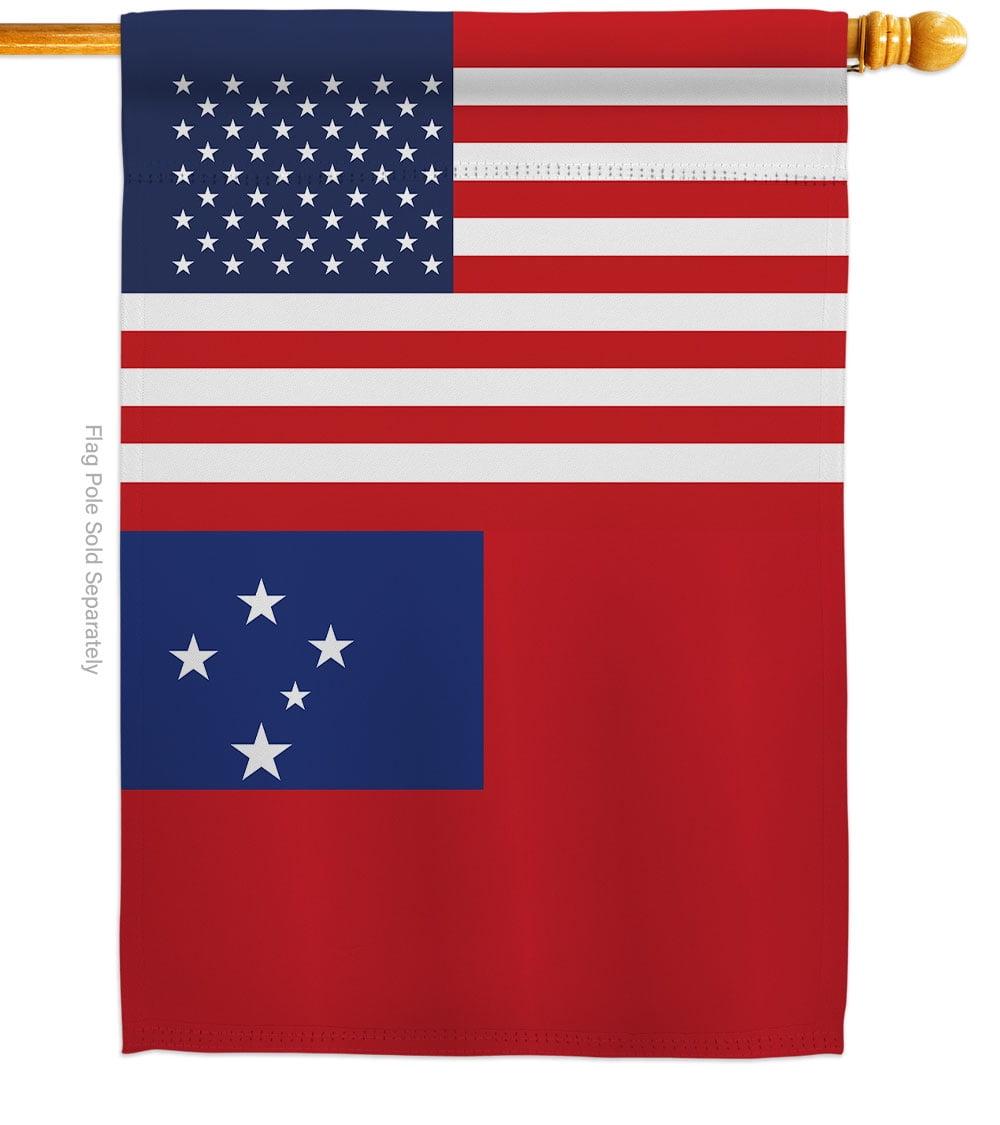 Historic Patriotic Double-Sided Vertical House Flag 28" x 40"