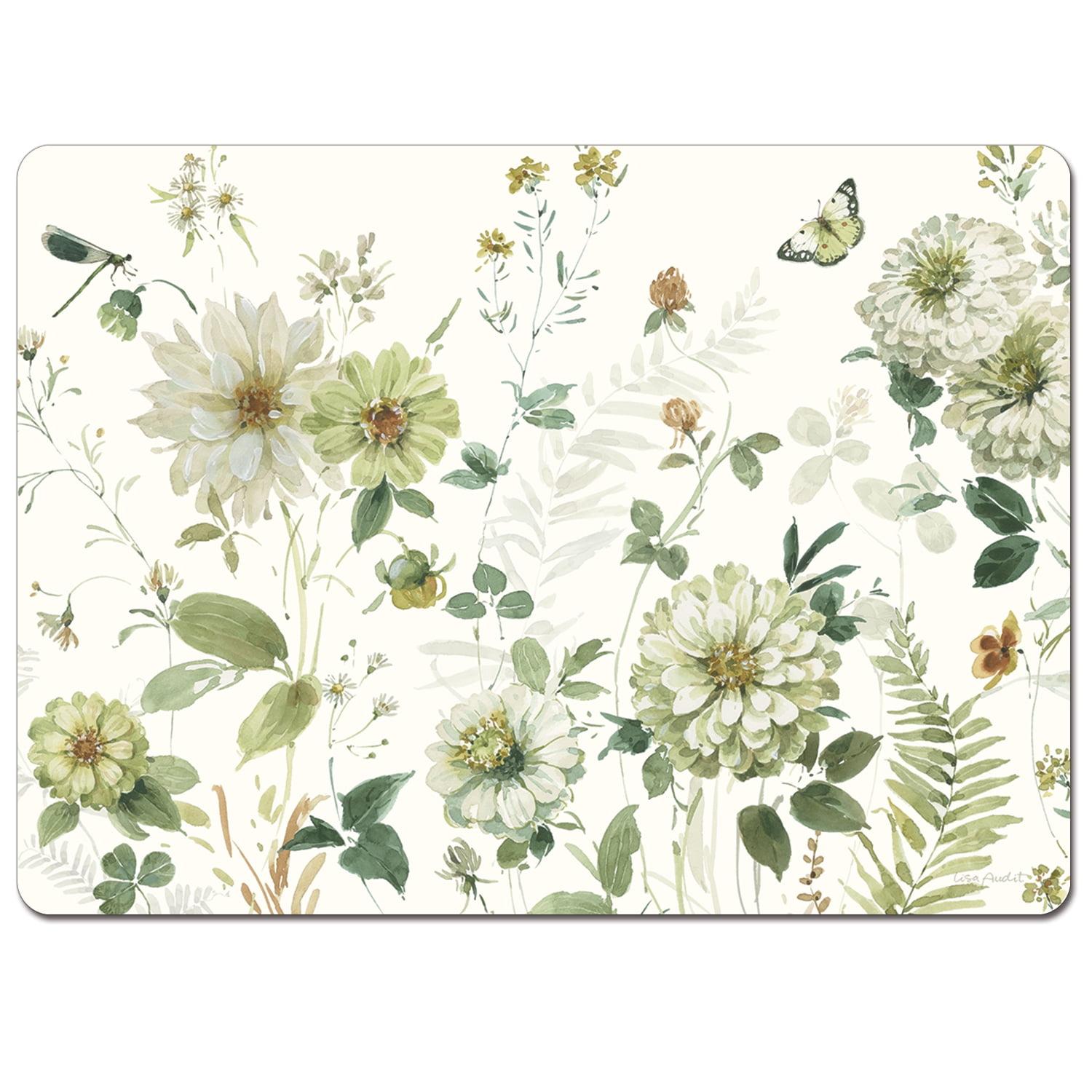 Plastic / Acrylic Floral Rectangle Placemat