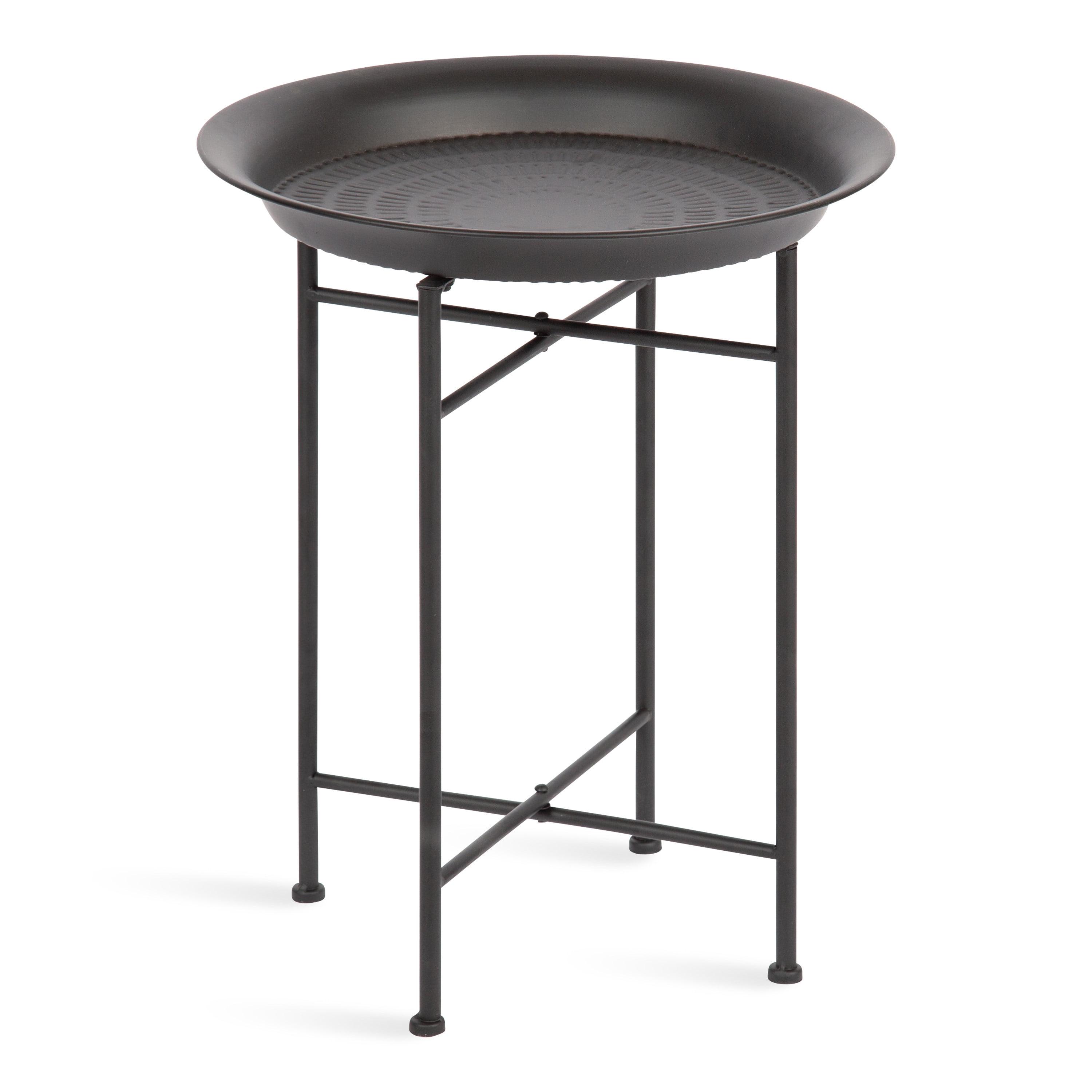 Mahdavi Black Round Metal Accent Table