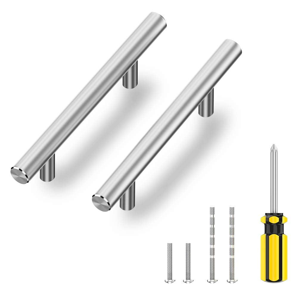 Brushed Nickel Stainless Steel Cabinet Bar Pulls with Mounting Hardware