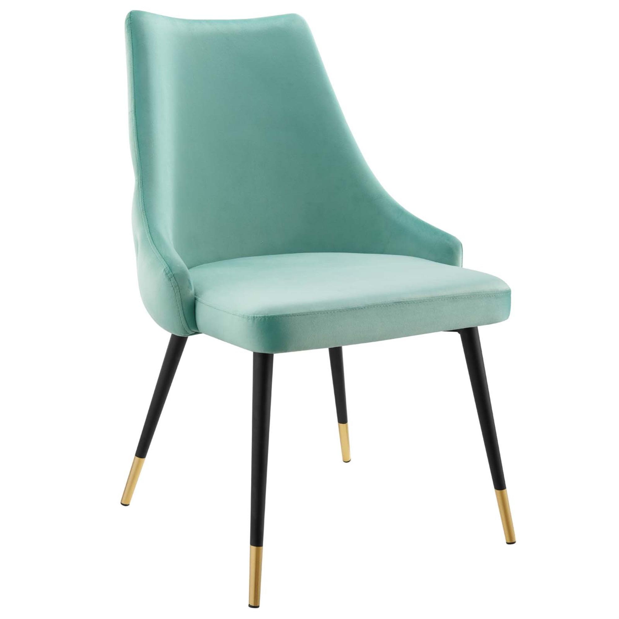 Mint Velvet Adorn 22" Tufted Side Chair with Gold Accents