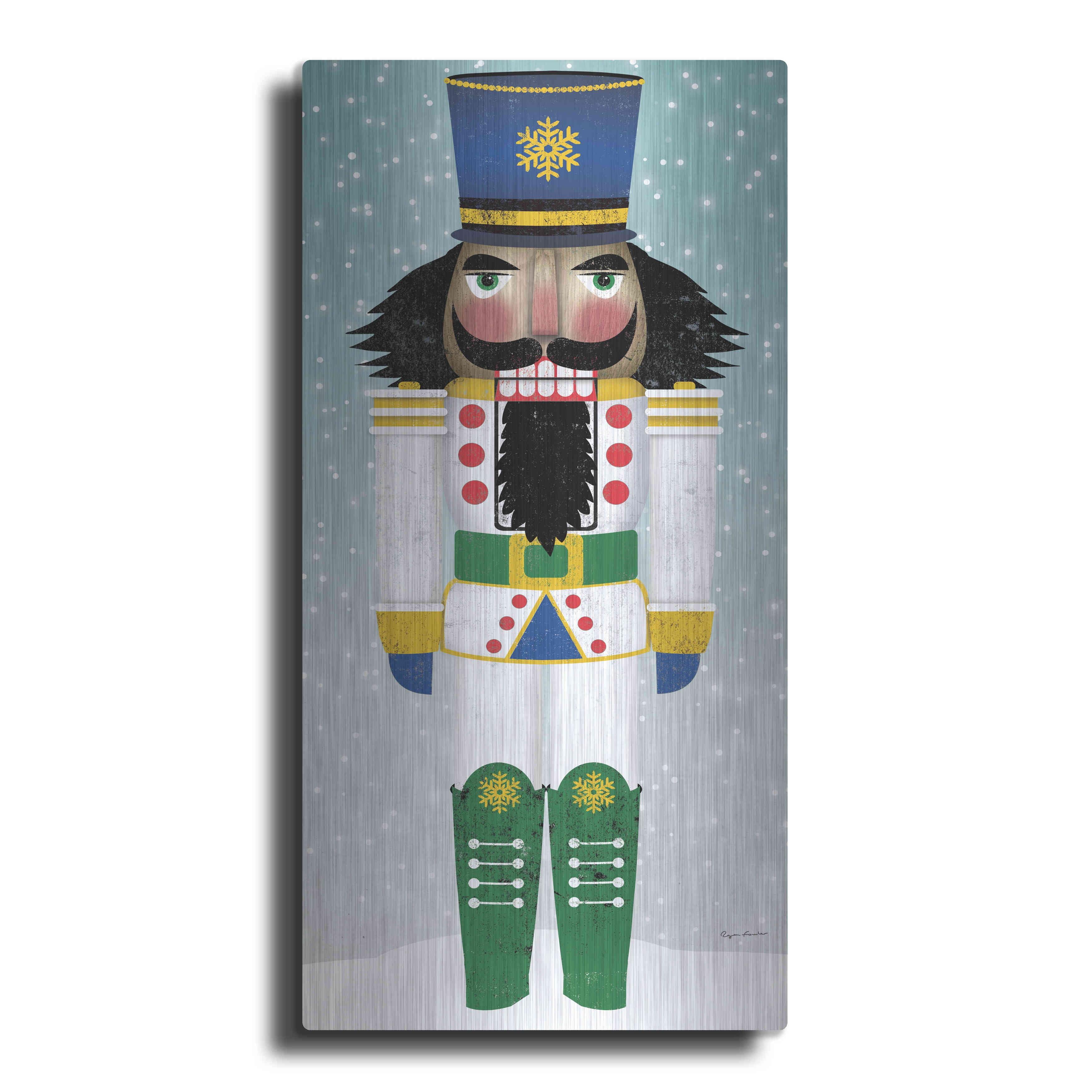 Joyful Nutcracker IV Turquoise and Green Canvas Print