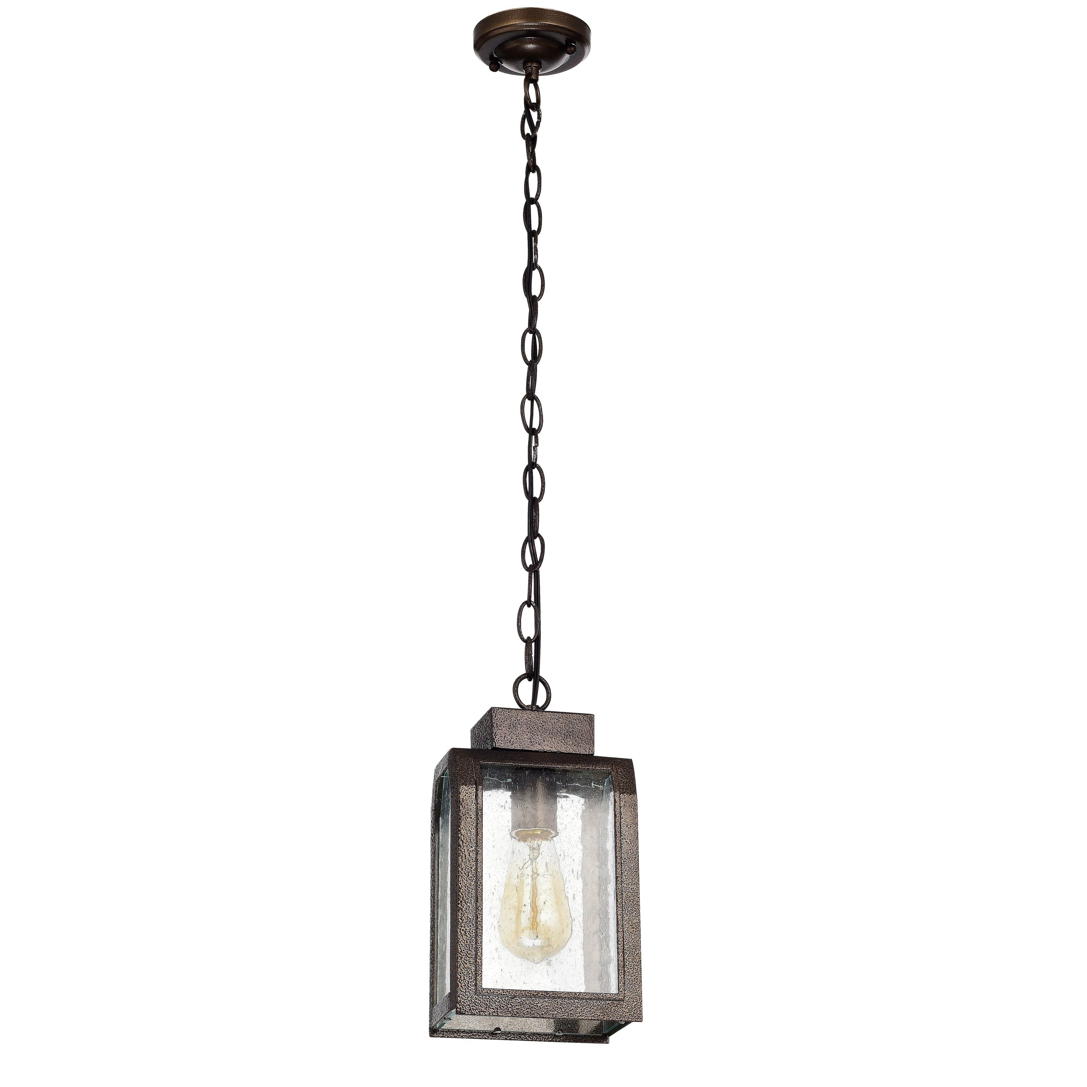 Milton Antique Gold Mini Industrial Pendant Light 12"