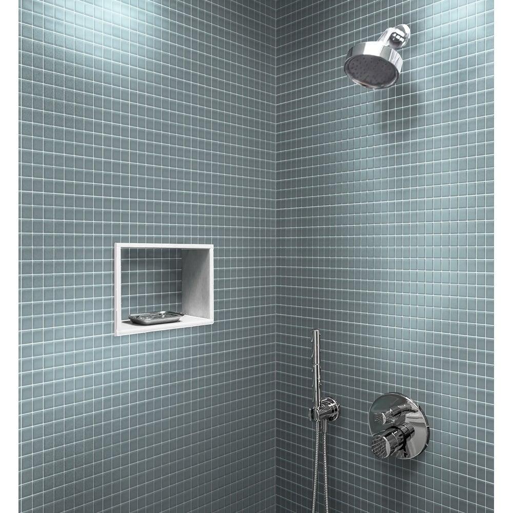 12" x 12" Chic Gray Matte Glass Mosaic Tile