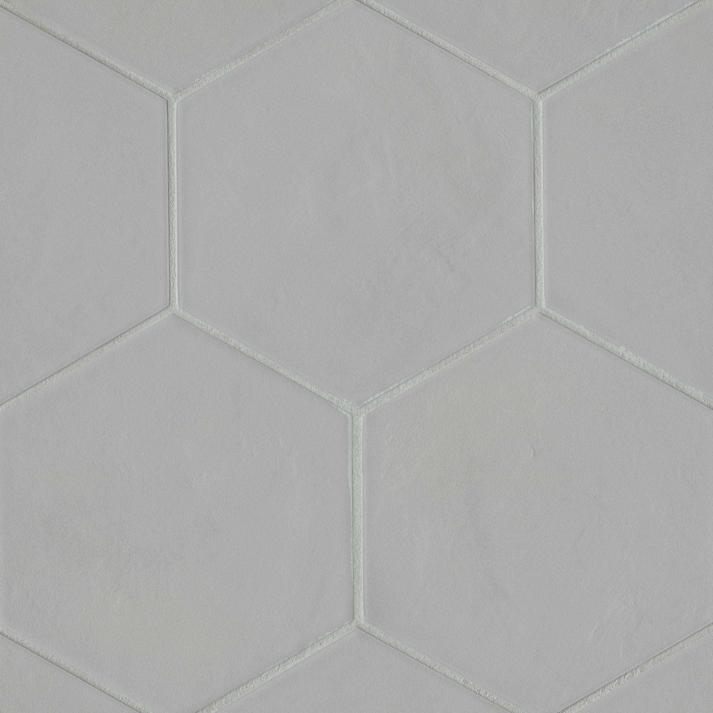 Bedrosians Allora Hexagon Matte Porcelain Tile 8.5" x 10", Solid Grey (29-Pack, 12.67 SF)