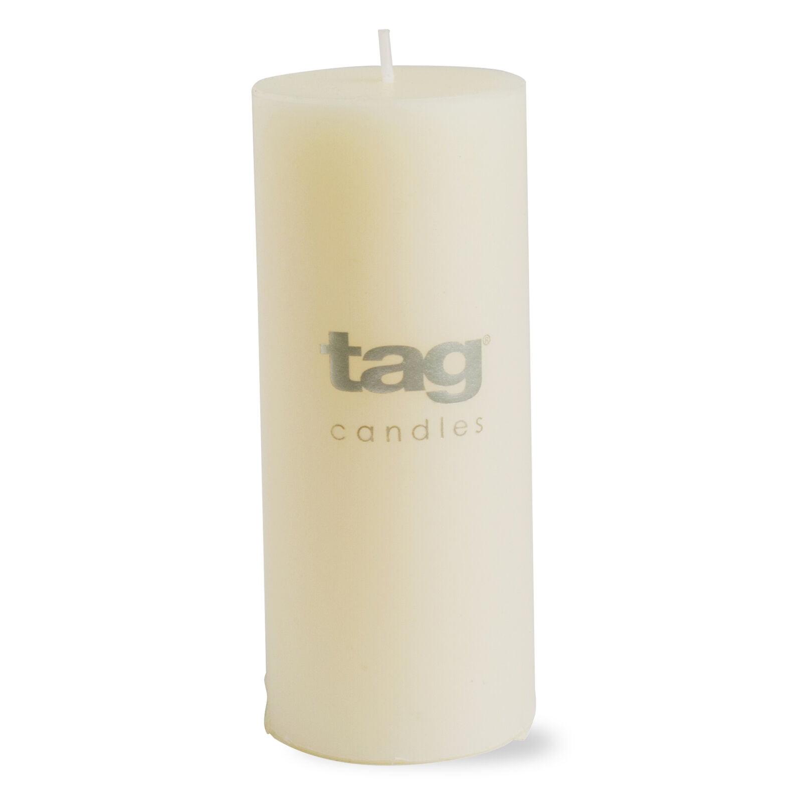 Elegant Ivory Paraffin Pillar Candle with 100% Cotton Wick