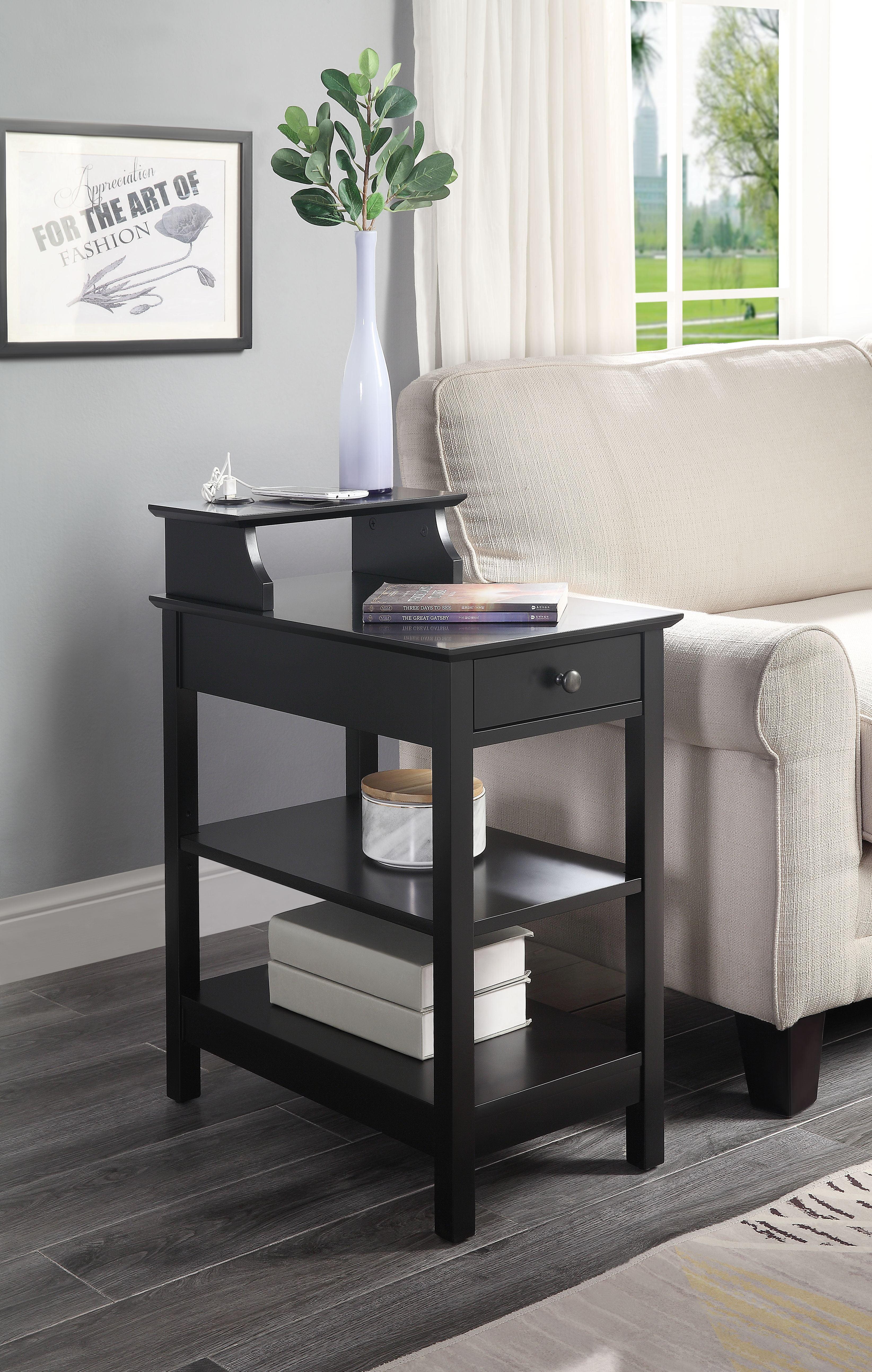 Slayer Side Table with USB Charging Dock - Acme Furniture