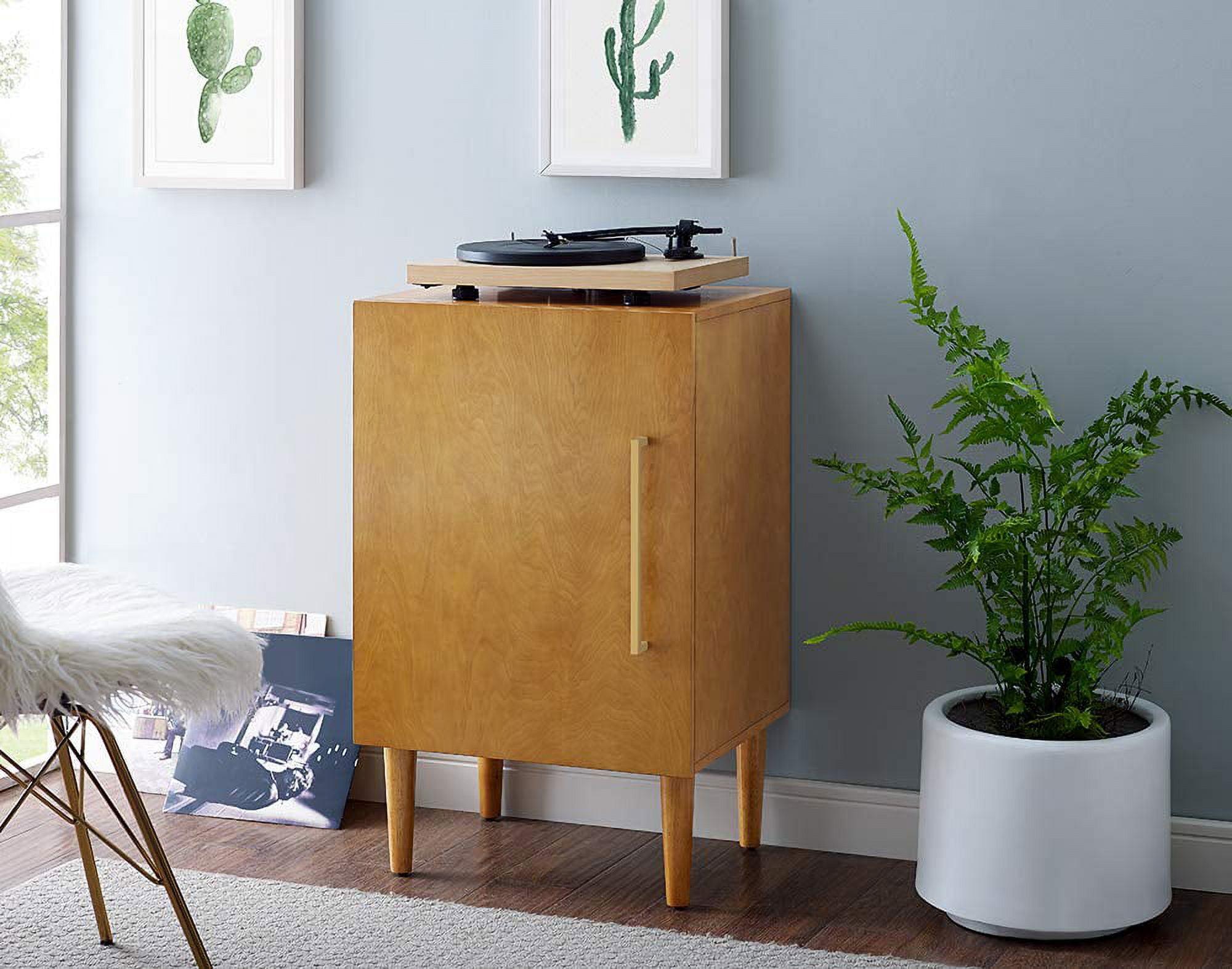 Everett Mid-Century Mahogany Console Cabinet with Adjustable Shelf