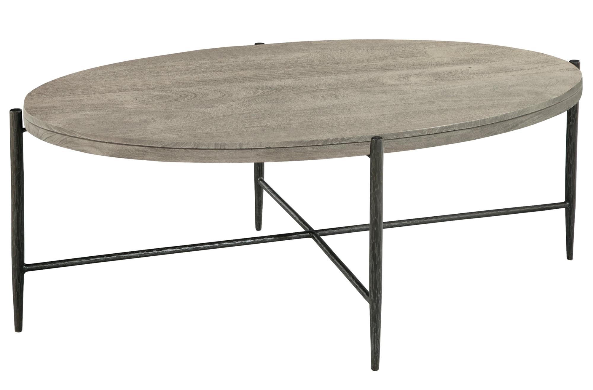 Bedford Park 50'' Gray and Black Transitional Oval Coffee Table