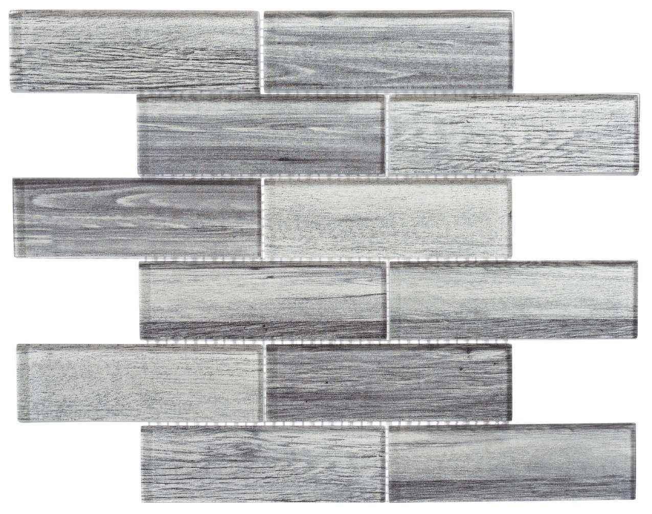 Migdal 2'' x 6'' Glass Brick Joint Mosaic Kitchen Backsplash, Bathroom, Shower, Wall and Floor Tile