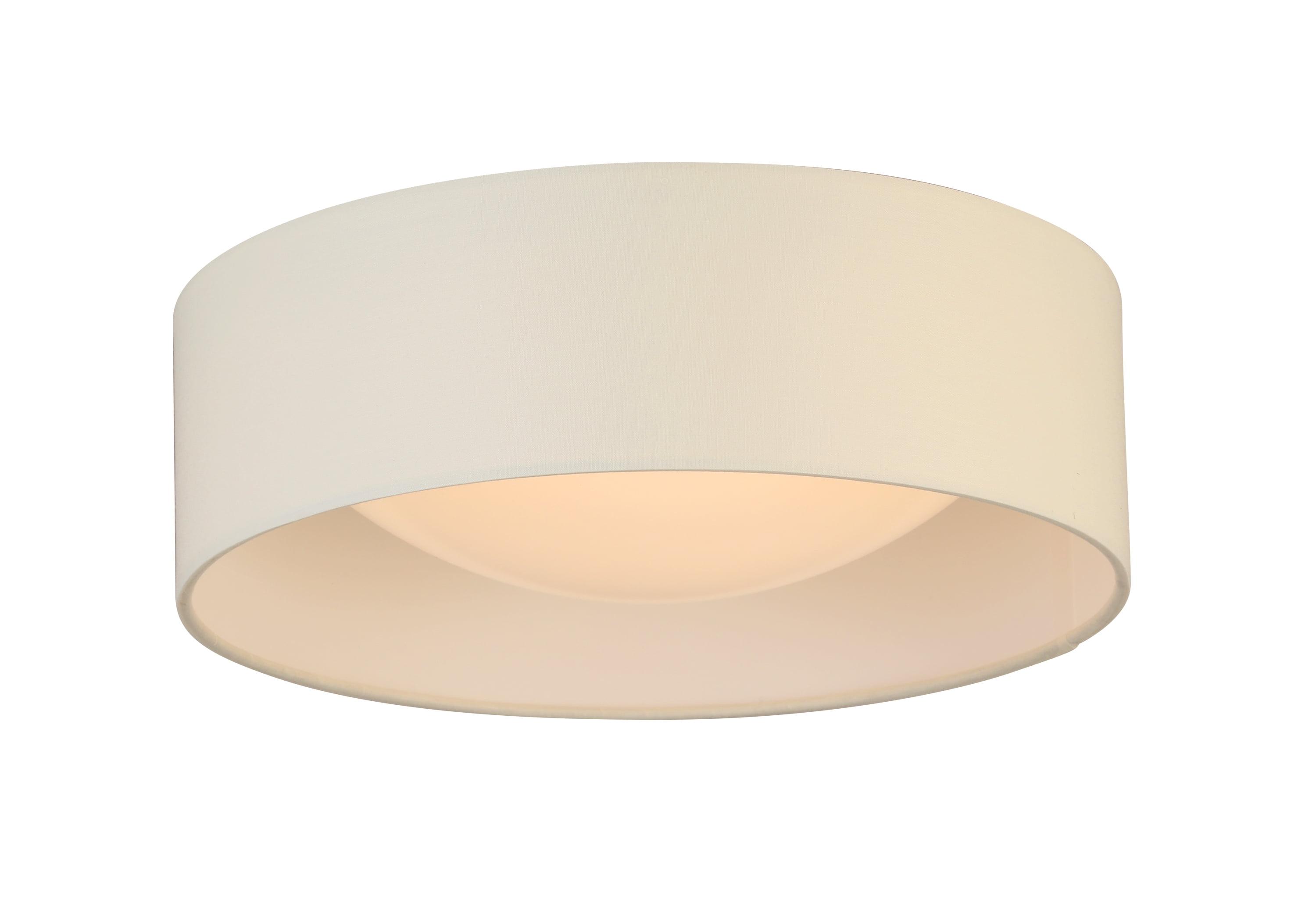 White 12" LED Drum Flush Mount Ceiling Light