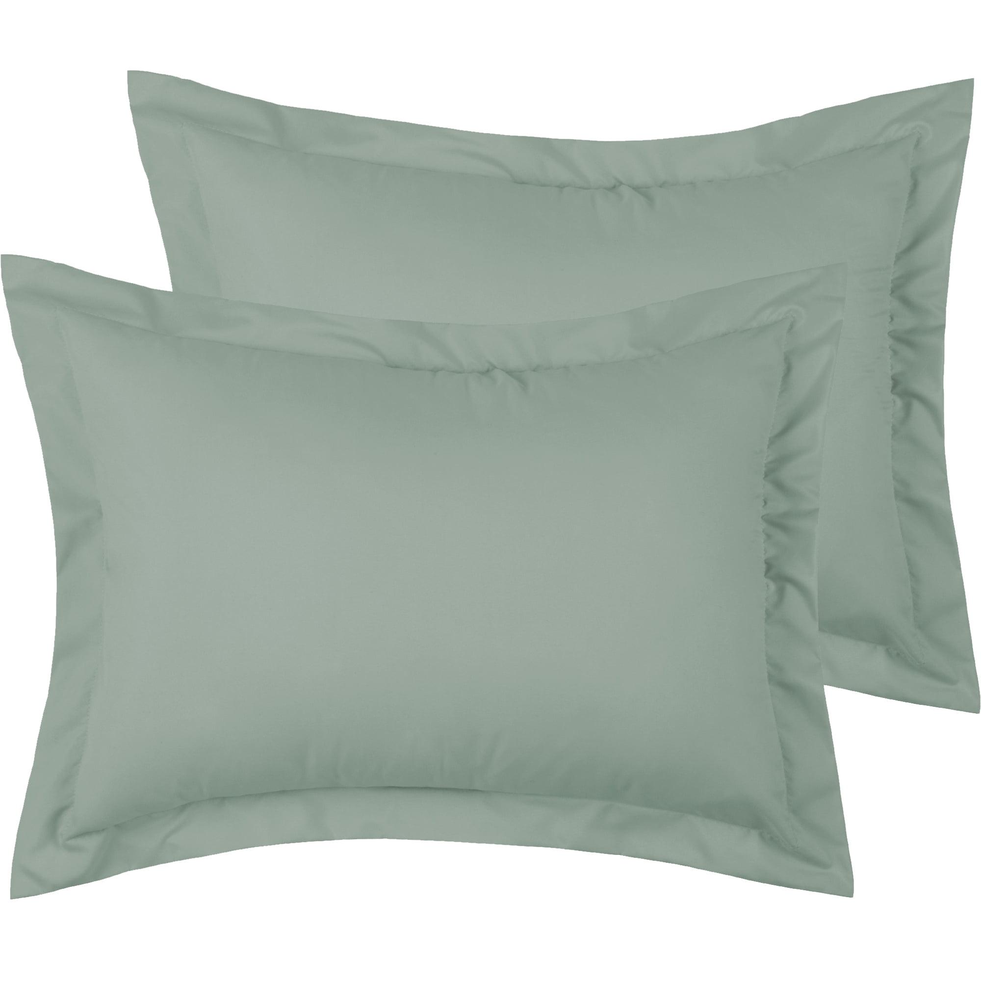 Spa Blue Cotton Hypoallergenic Standard Pillow Shams Set