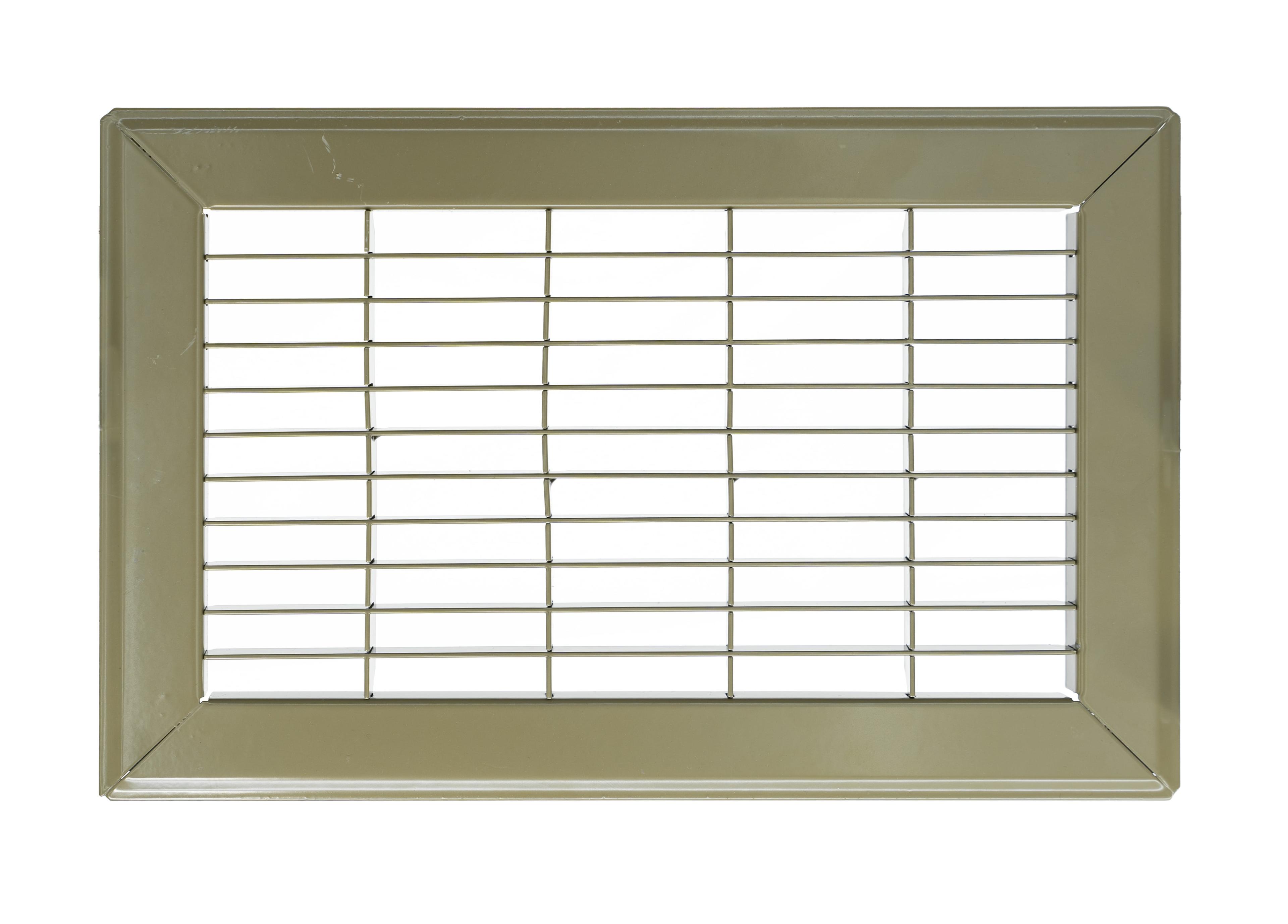 Brown Steel Rectangular Floor Return Air Grille, 10x8 in.