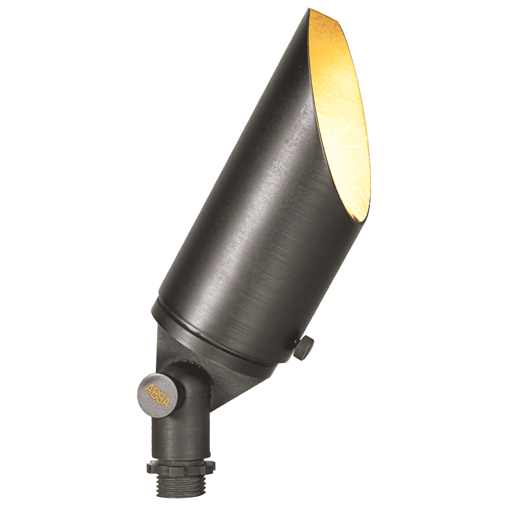 Dark Brass Adjustable LED Low Voltage Outdoor Spotlight