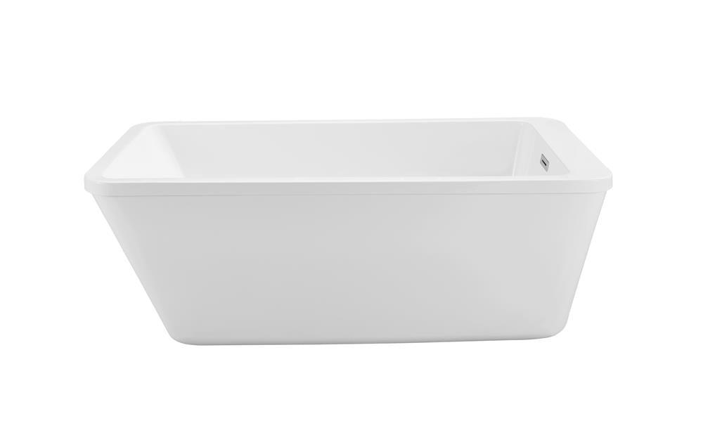 Streamline Bath 1524 mm x 813 mm Freestanding Roll Top Bathtub N-240-60FSWH-FM