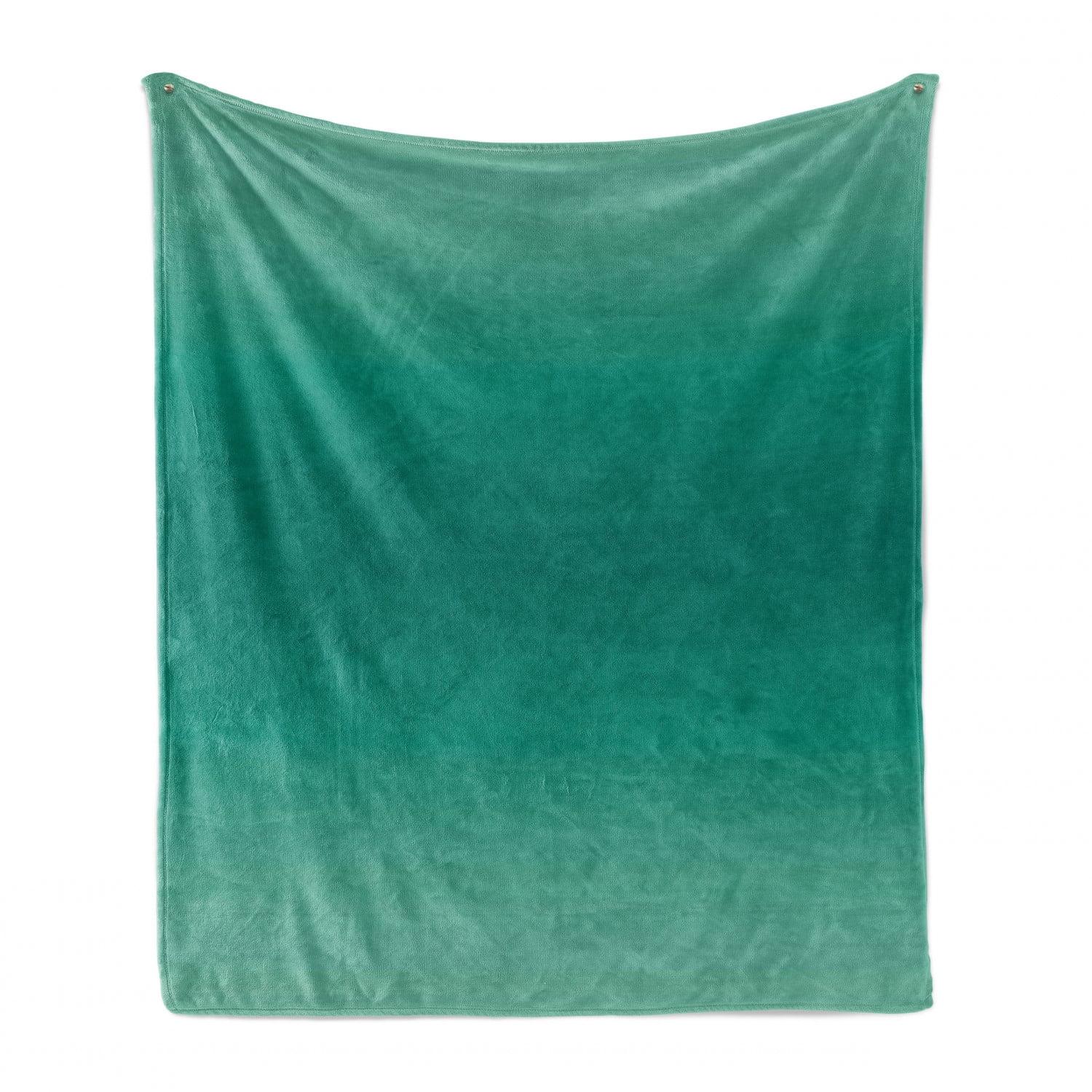 Ambesonne Ombre Fleece Throw Blanket Ocean Waves Theme