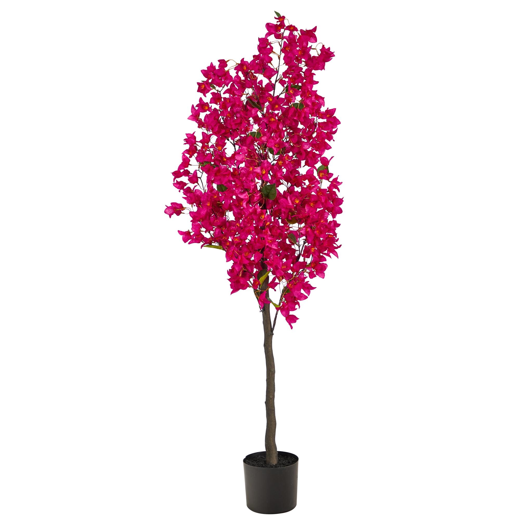 Faux Flowering Tree in Planter