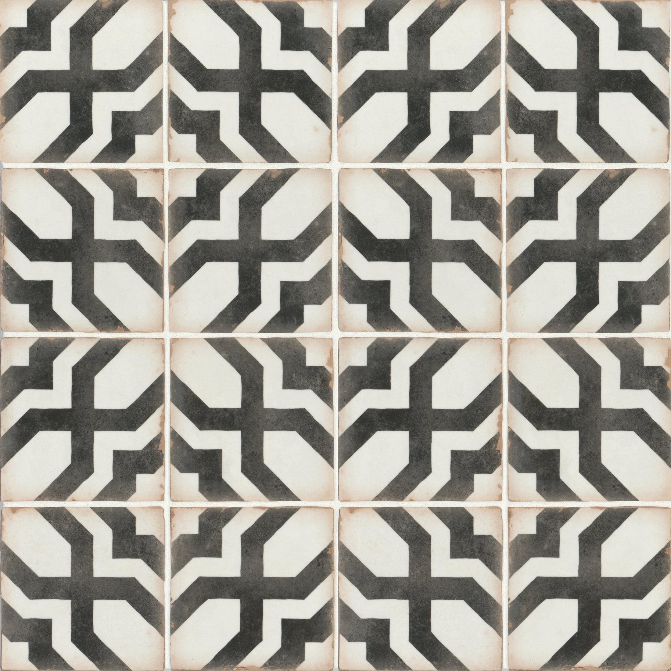 Casablanca 5" x 5" Ceramic Patterned Floor Use Tile