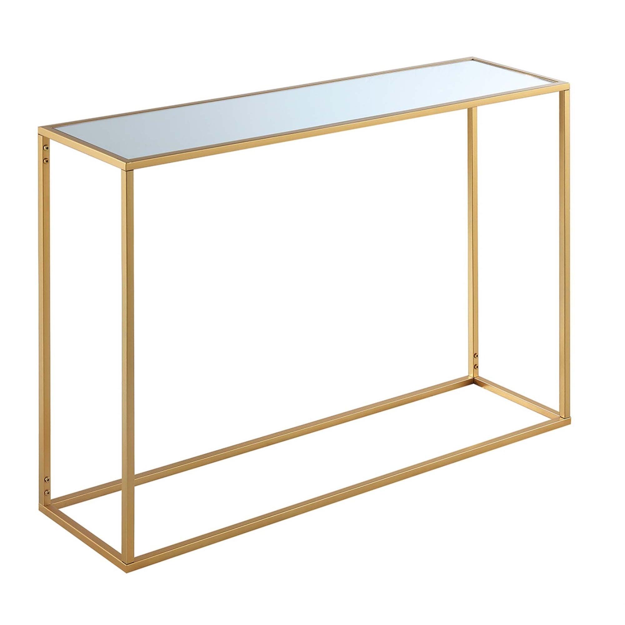 Gold Coast 42'' Mirrored Console Table with Gold Frame