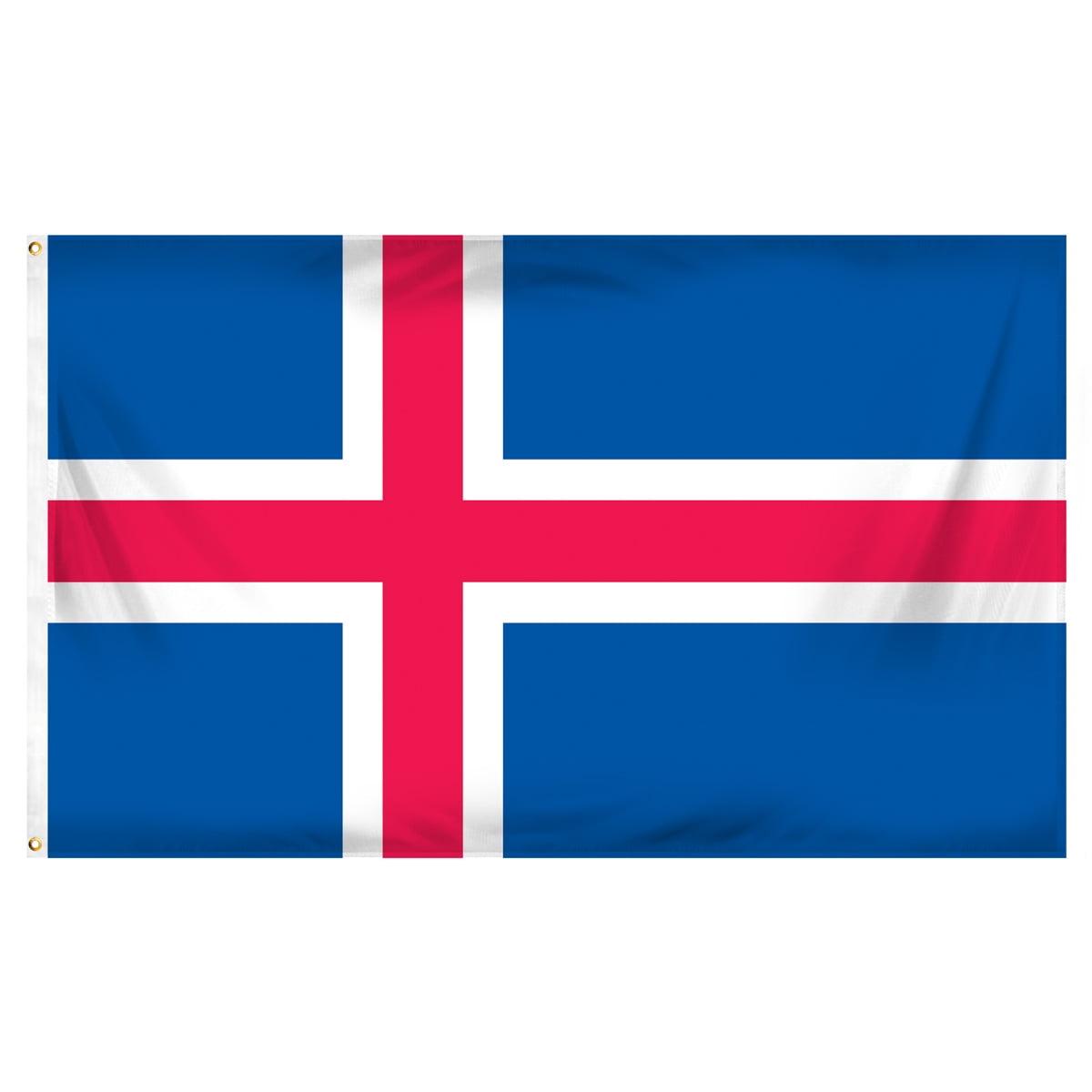 ANLEY 3x5 Foot Iceland Flag - Iceland National Country Flags Polyester