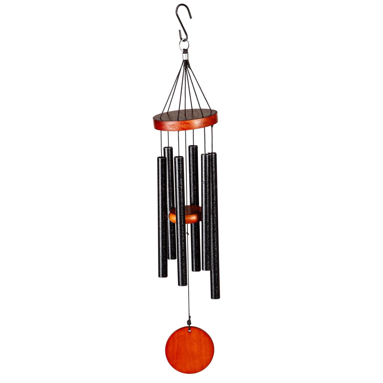 27" Black and Ash Wood Hand Tuned Wind Chime