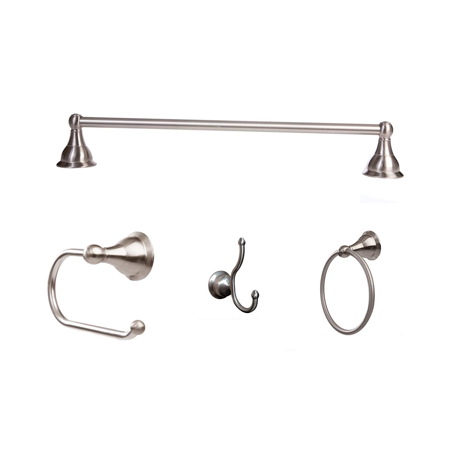 Summit Satin Nickel 4-Piece Bathroom Hardware Set