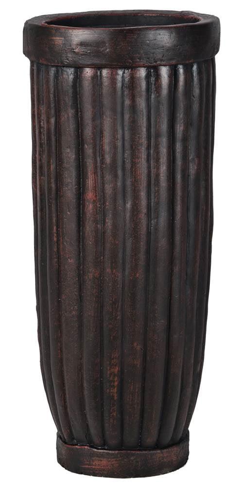 Elegant 29" Fiberstone Traditional Planter in Artificial Wood Finish