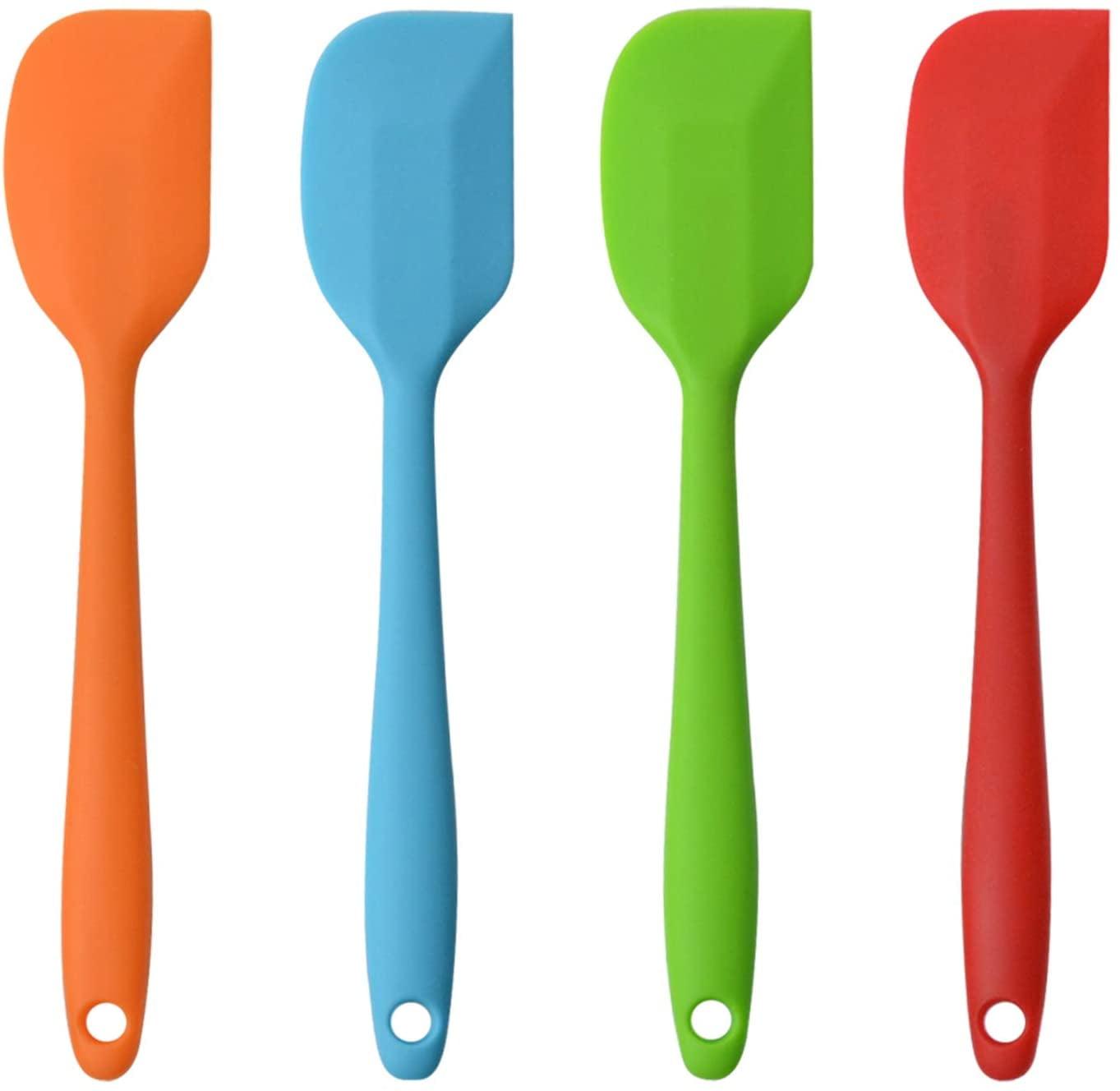 Multicolor 11 Inch Heat Resistant Silicone Spatulas Set