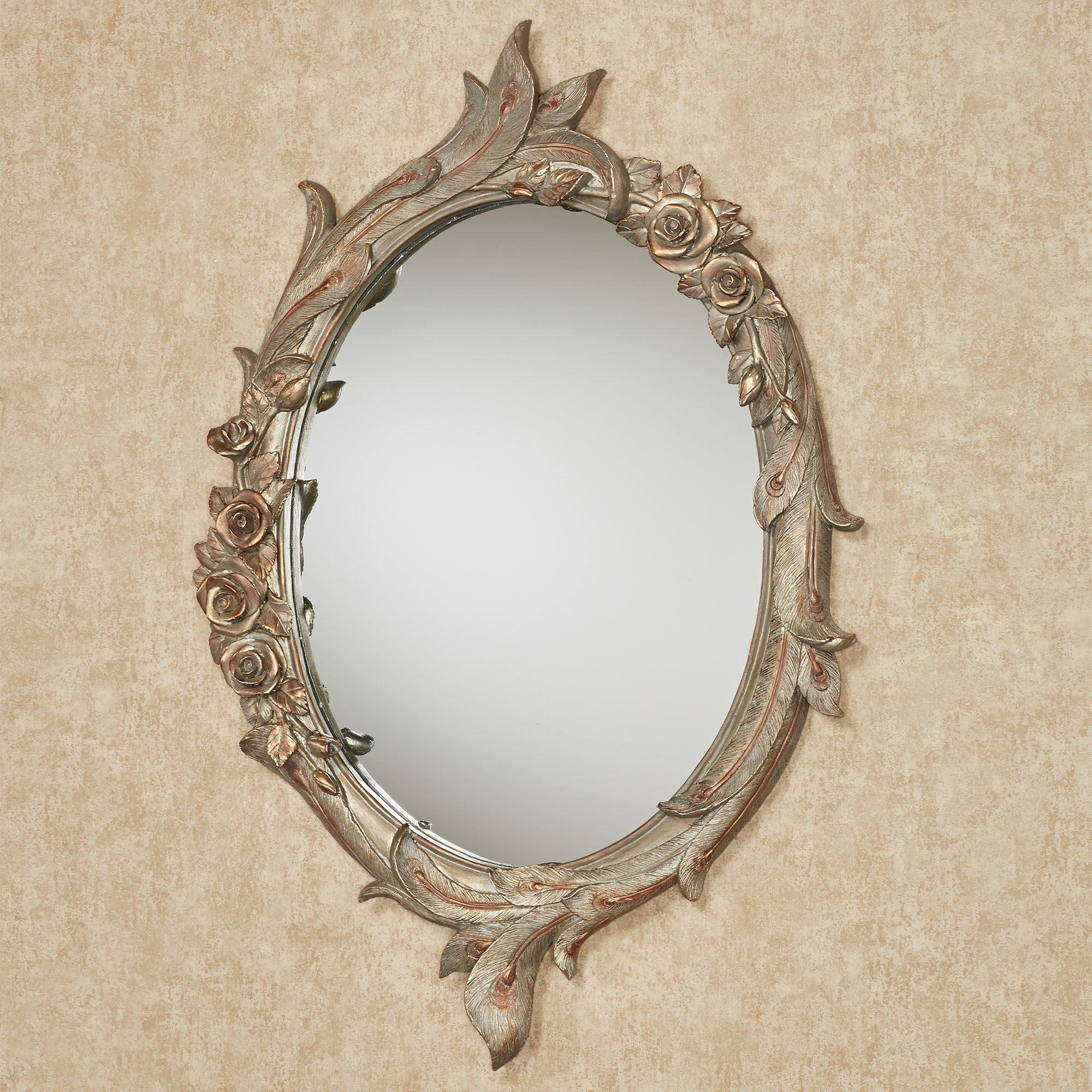 Elegance Peacock 20"x30" Oval Wall Mirror in Gold Finish