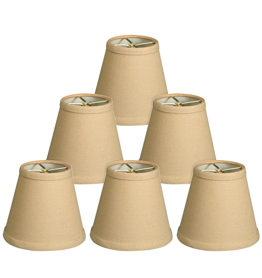 Royal Designs, Inc. Hardback Empire Chandelier Basic Shade CS-988-5LNBG-6, Linen Beige, 3 x 5 x 4.5, Pack of 6