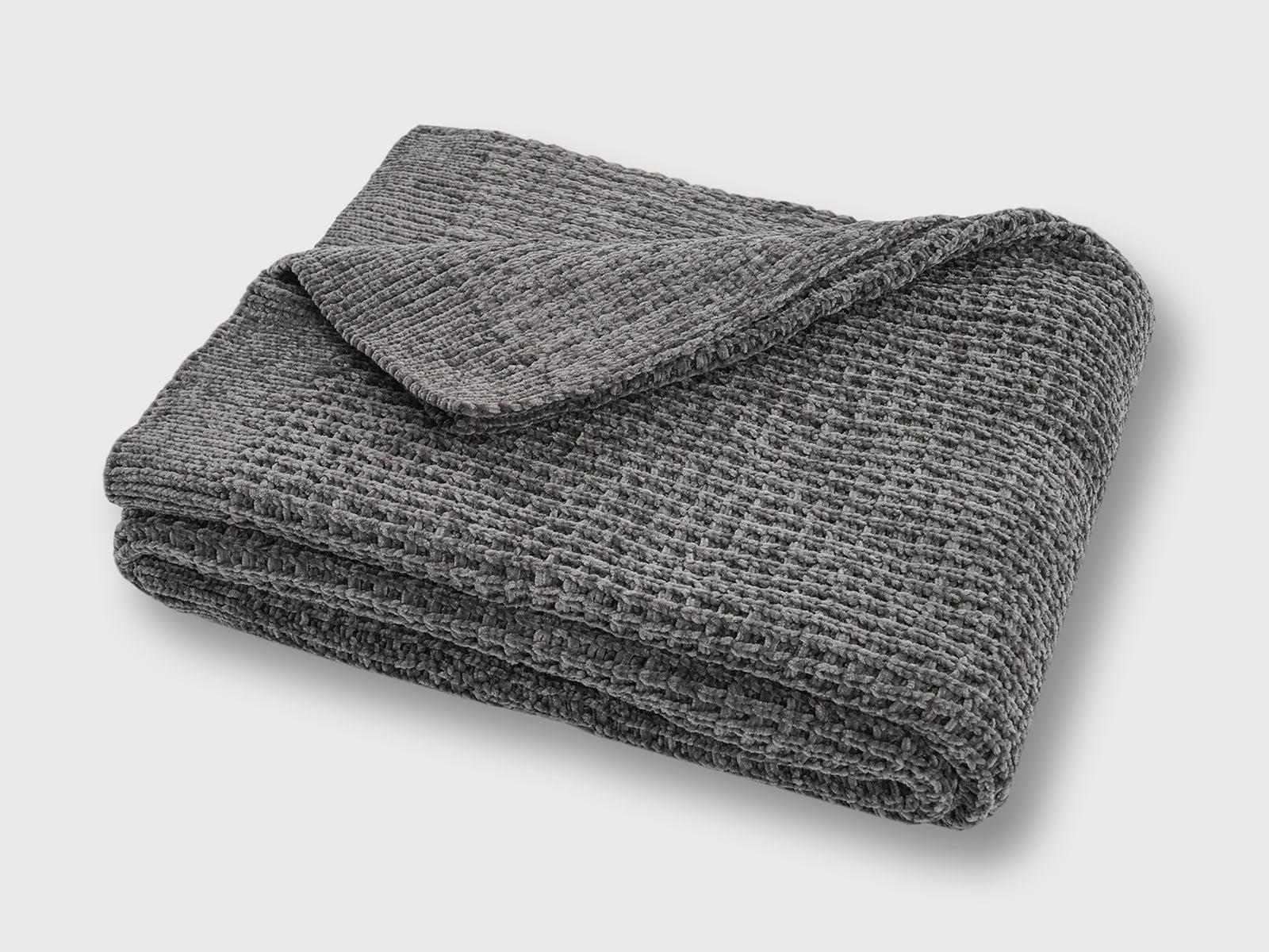 EverGrace Amor Waffle Knitted Throw Blanket