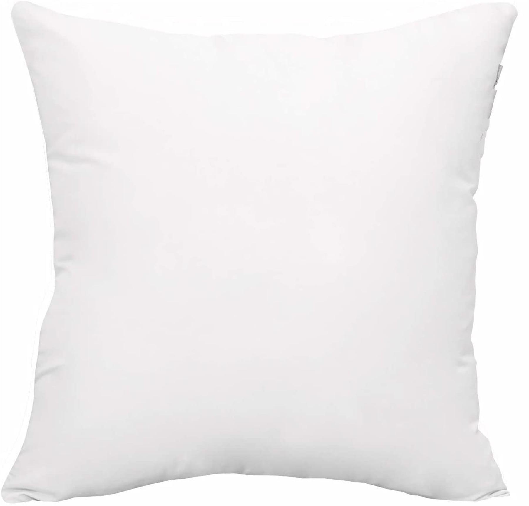 White 17'' Hypoallergenic Microfiber Square Pillow Insert