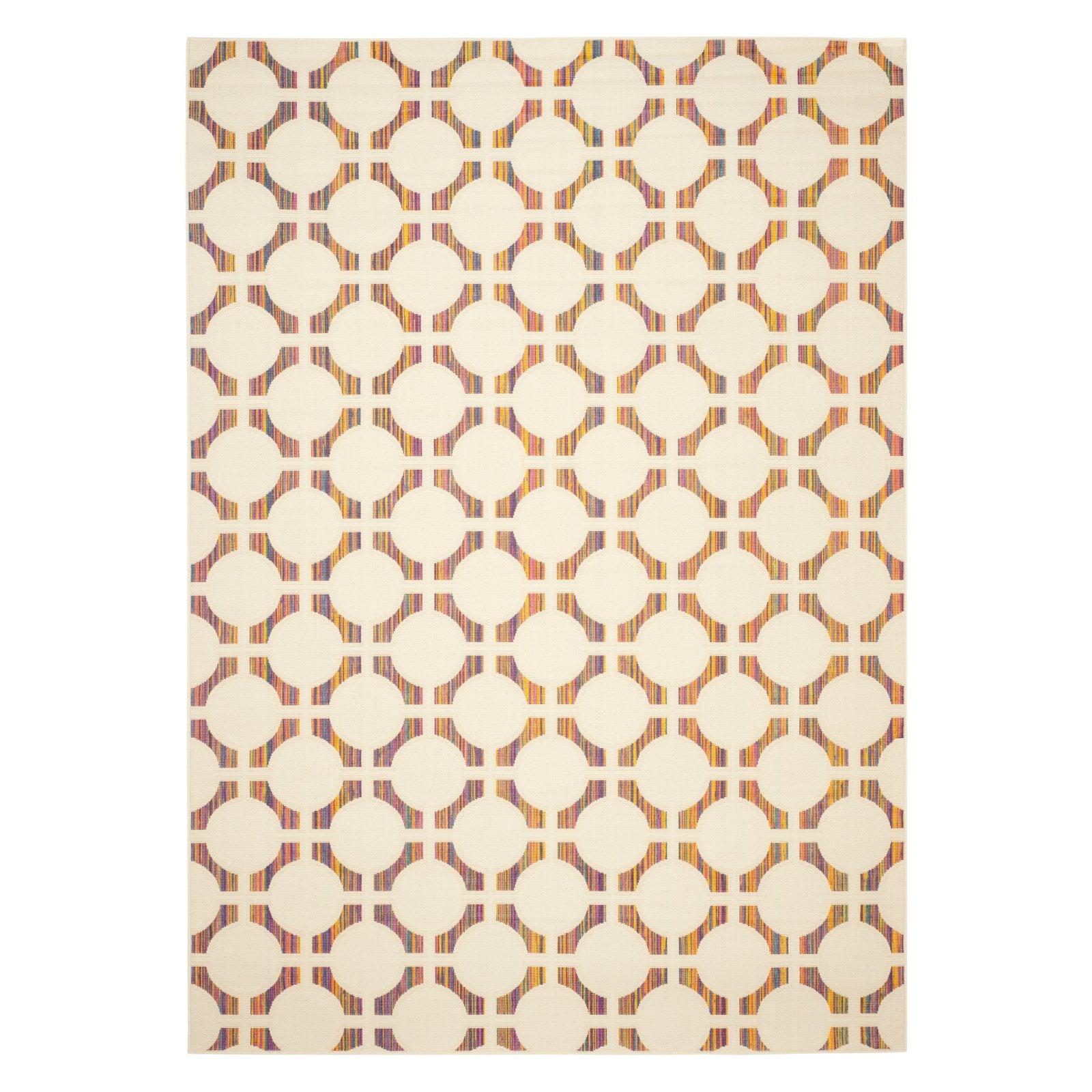 Multicolor Geometric Tufted Wool and Synthetic Kids Rug