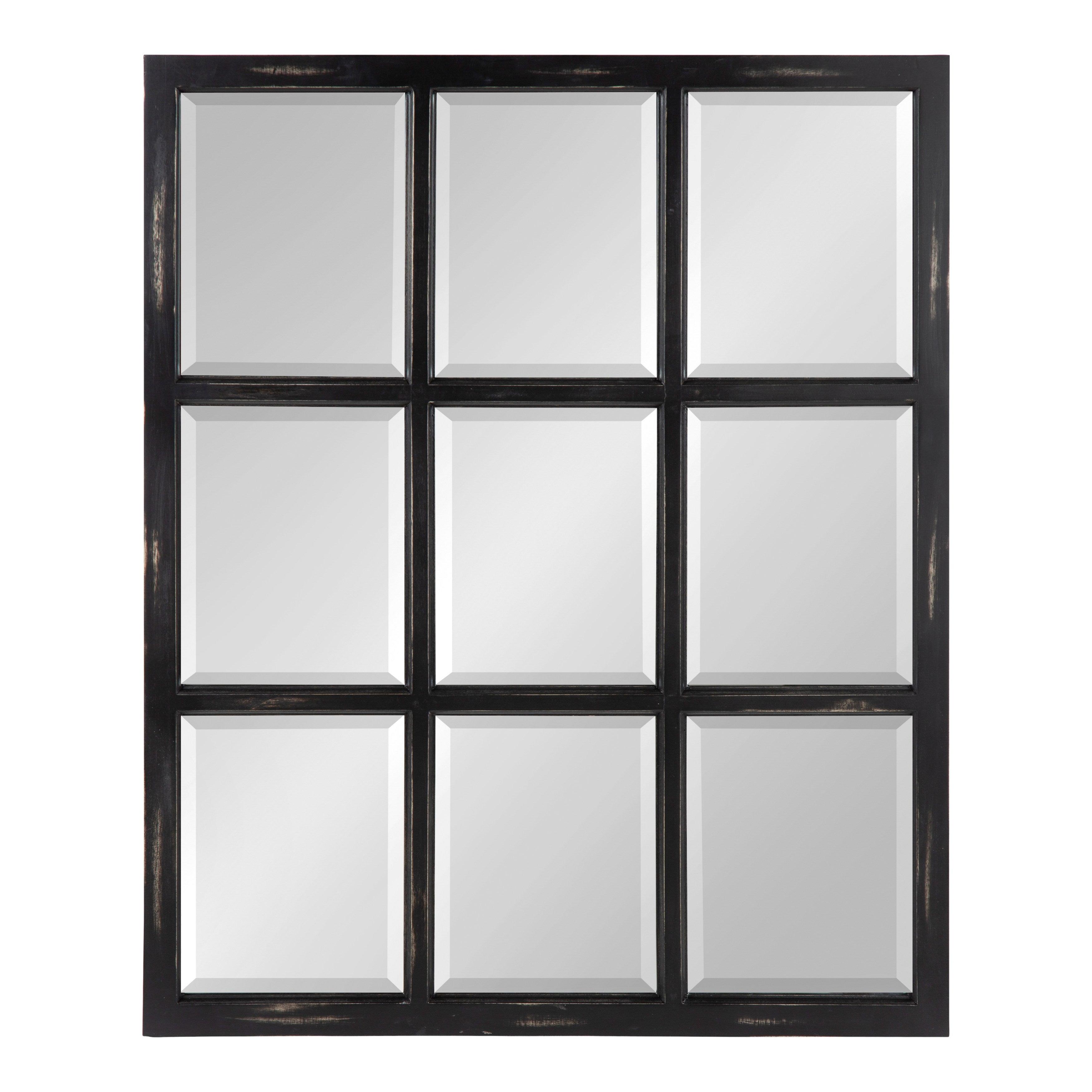 26&#34; x 32&#34; Hogan Windowpane Wall Mirror Black - Kate &#38; Laurel All Things Decor