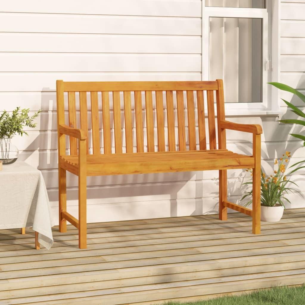 Classic 43.3" Acacia Wood Weather-Resistant Patio Bench - Brown