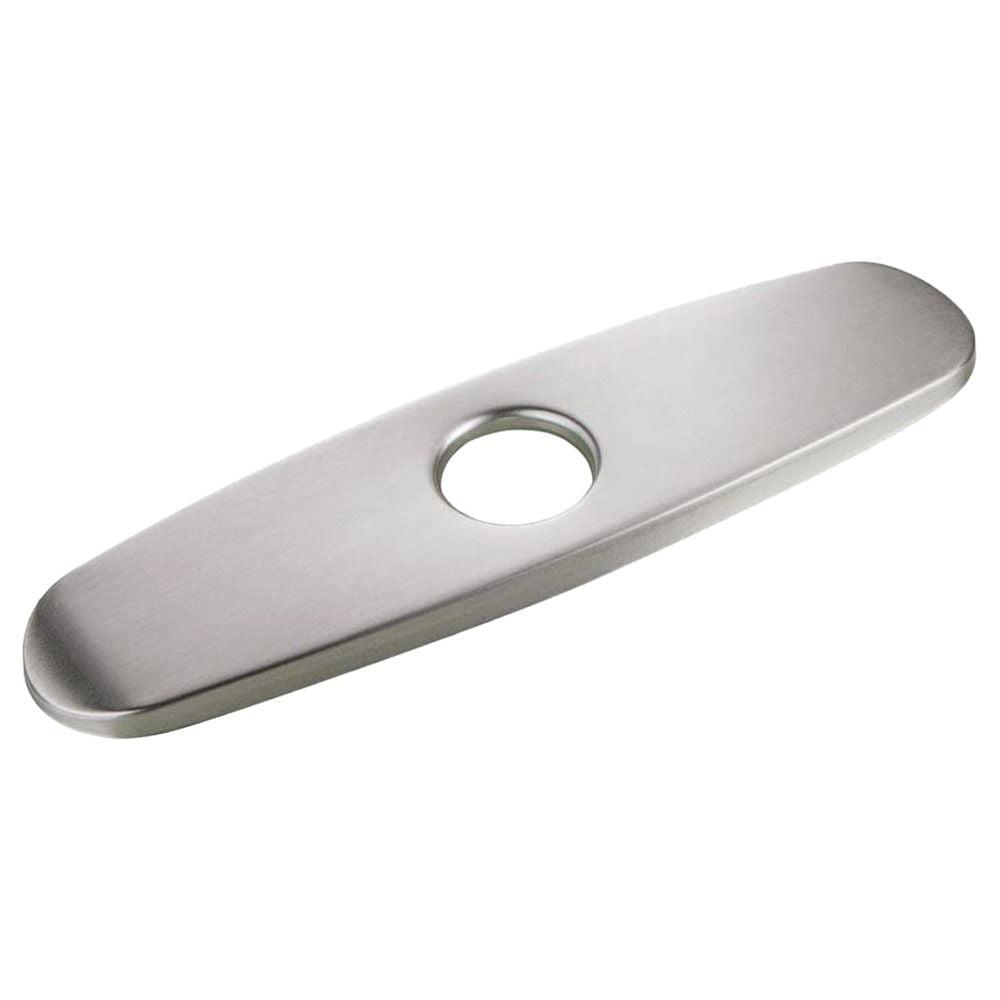 Single Hole Faucet Sink Base Stainless Steel Faucet Decorative Plate Tap Cover Deck Plate Faucet Plate Hole Cover Bathroom Faucet Escutcheon Plate Faucet Deck Plate 10INCH BRUSHED NICKEL