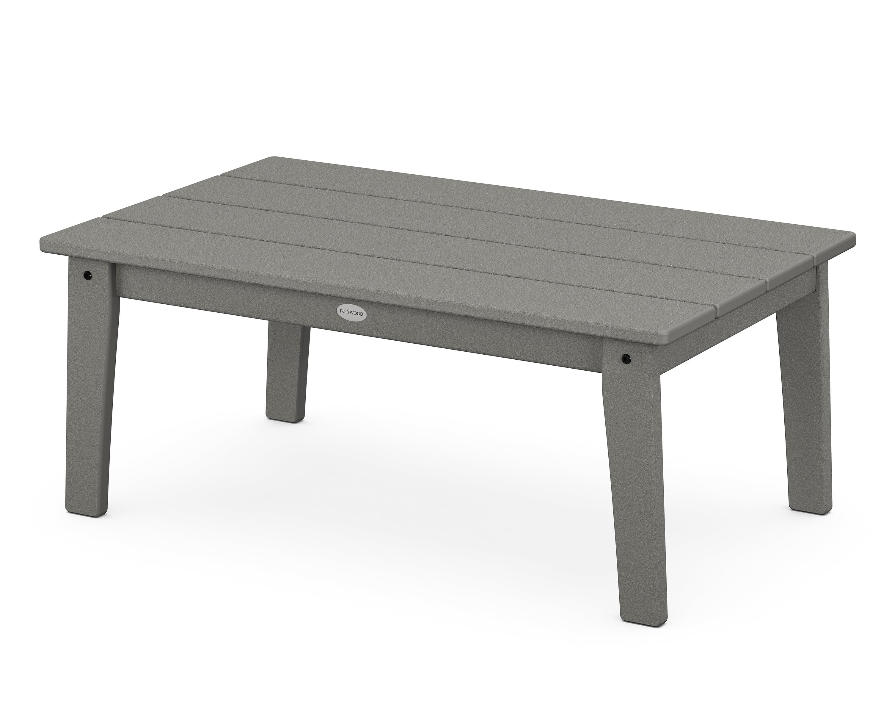 Lakeside Slate Grey 36" All-Weather POLYWOOD Outdoor Coffee Table