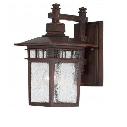 Bronze 12" Dimmable Outdoor Lantern Wall Sconce