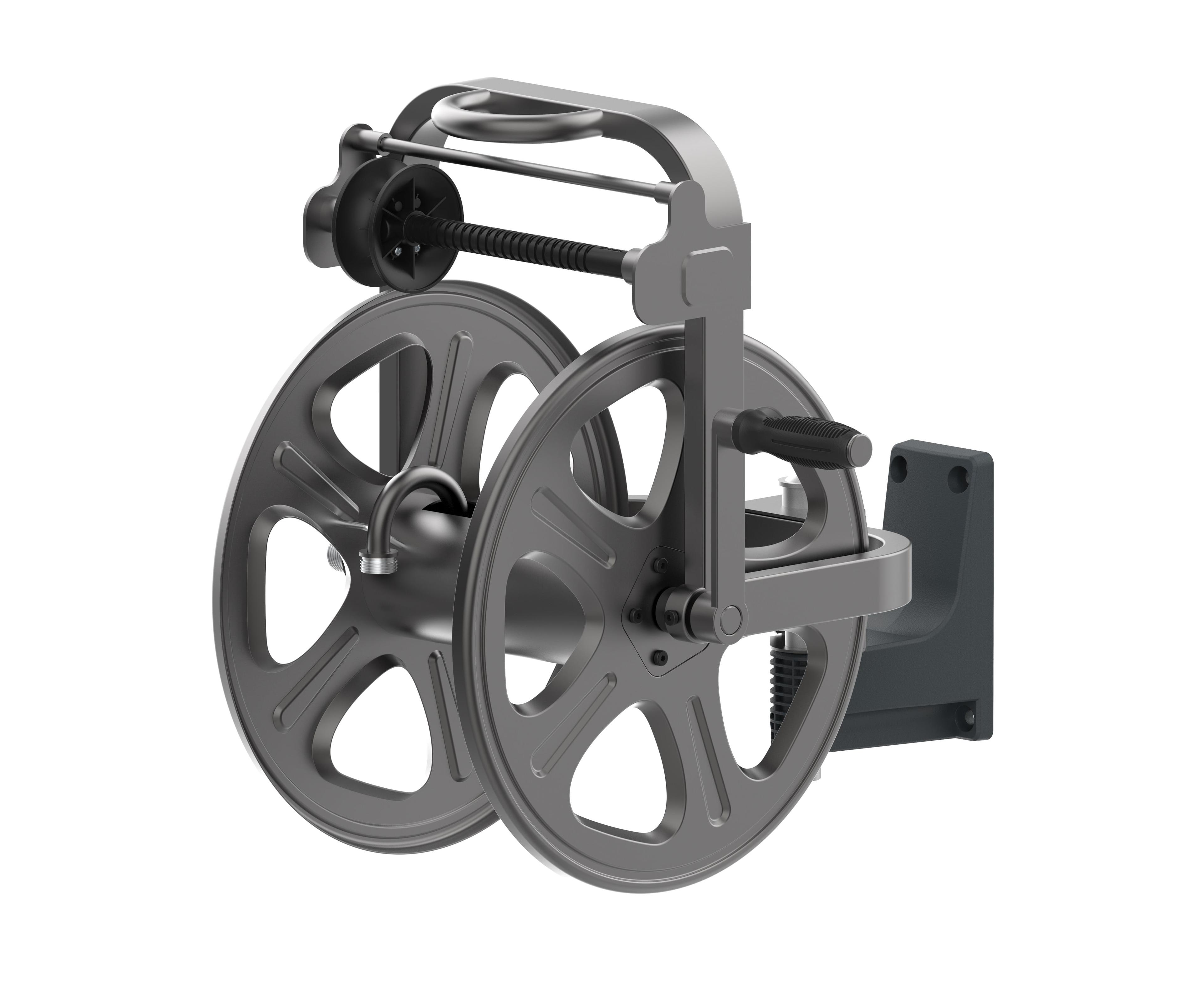 Gemini 125 ft. Stainless Steel Wall Mounted Hose Reel