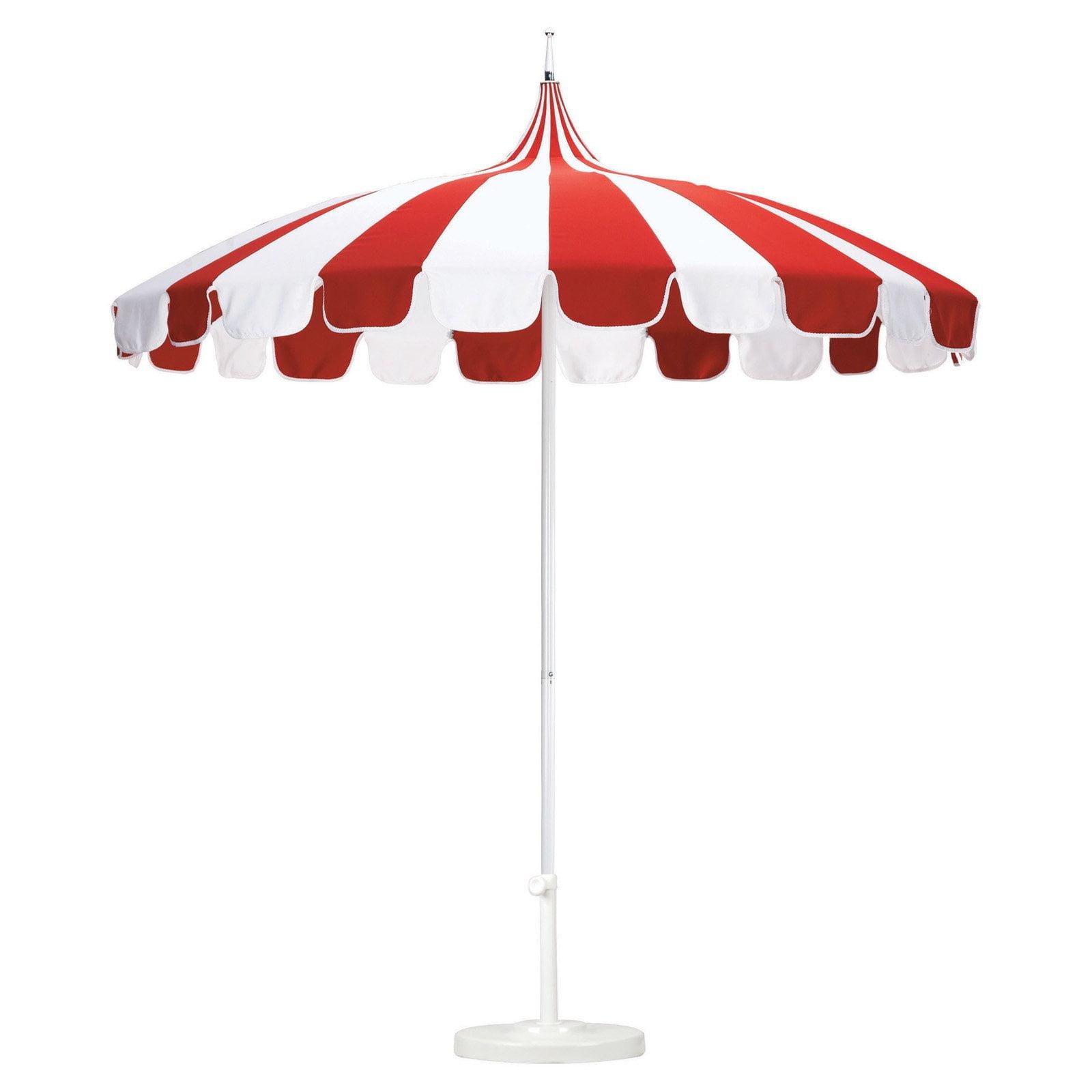 California Umbrella Pagoda 8.5-ft. Striped Pacifica Patio Umbrella