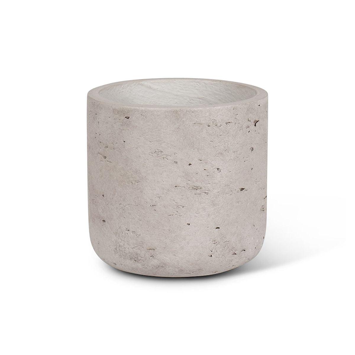 Pebbled Cement Classic Round Indoor Planter, Grey - 4.5"