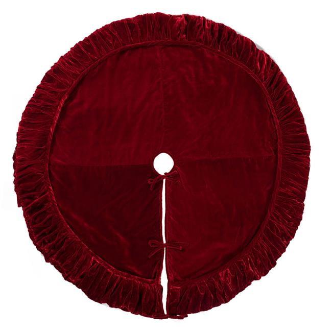 Vickerman 72" Plush Red Velvet Christmas Tree Skirt