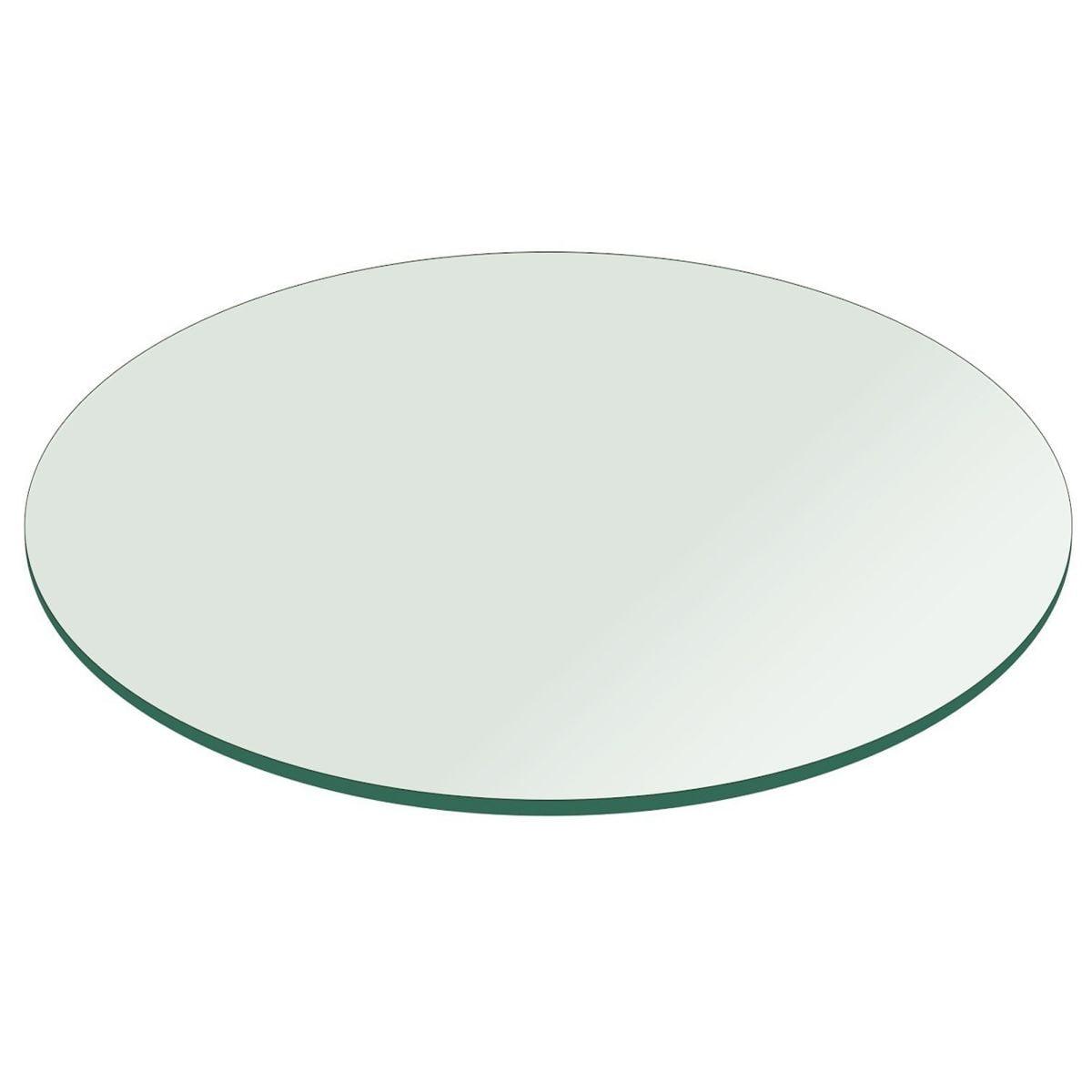 Elegant 16" Round Clear Tempered Glass Dining Table Top