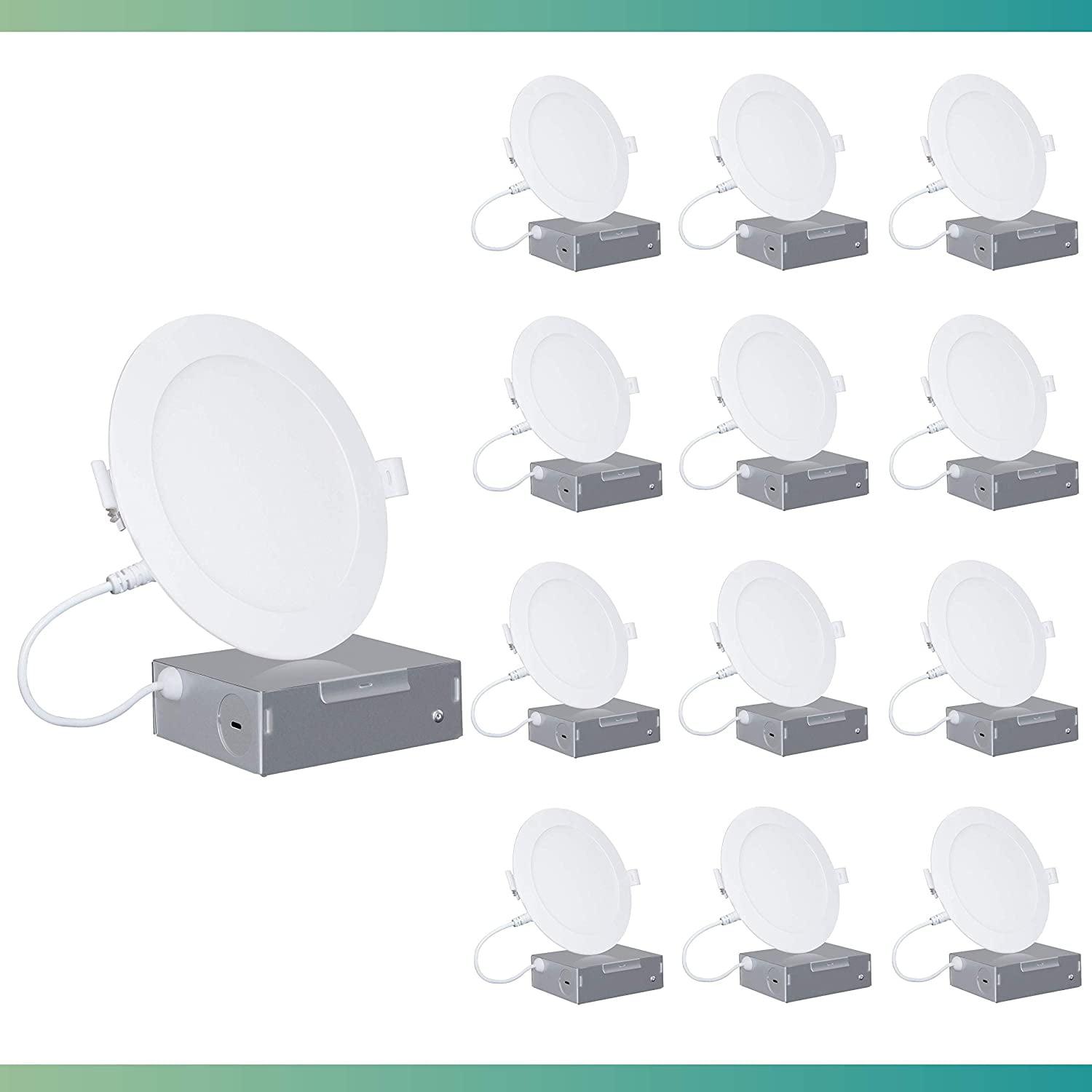 6.3'' Dimmable Air-Tight IC Rated LED Canless Recessed Lighting Kit