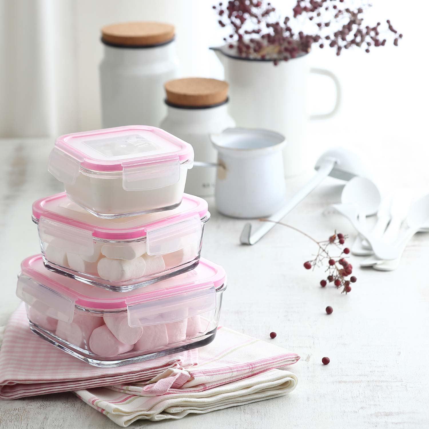 LAV Fresco Glass Food Storage - Set of 3 Containers and 3 Lids