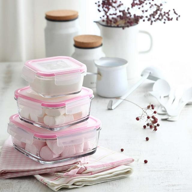 LAV Fresco Glass Food Storage - Set of 3 Containers and 3 Lids